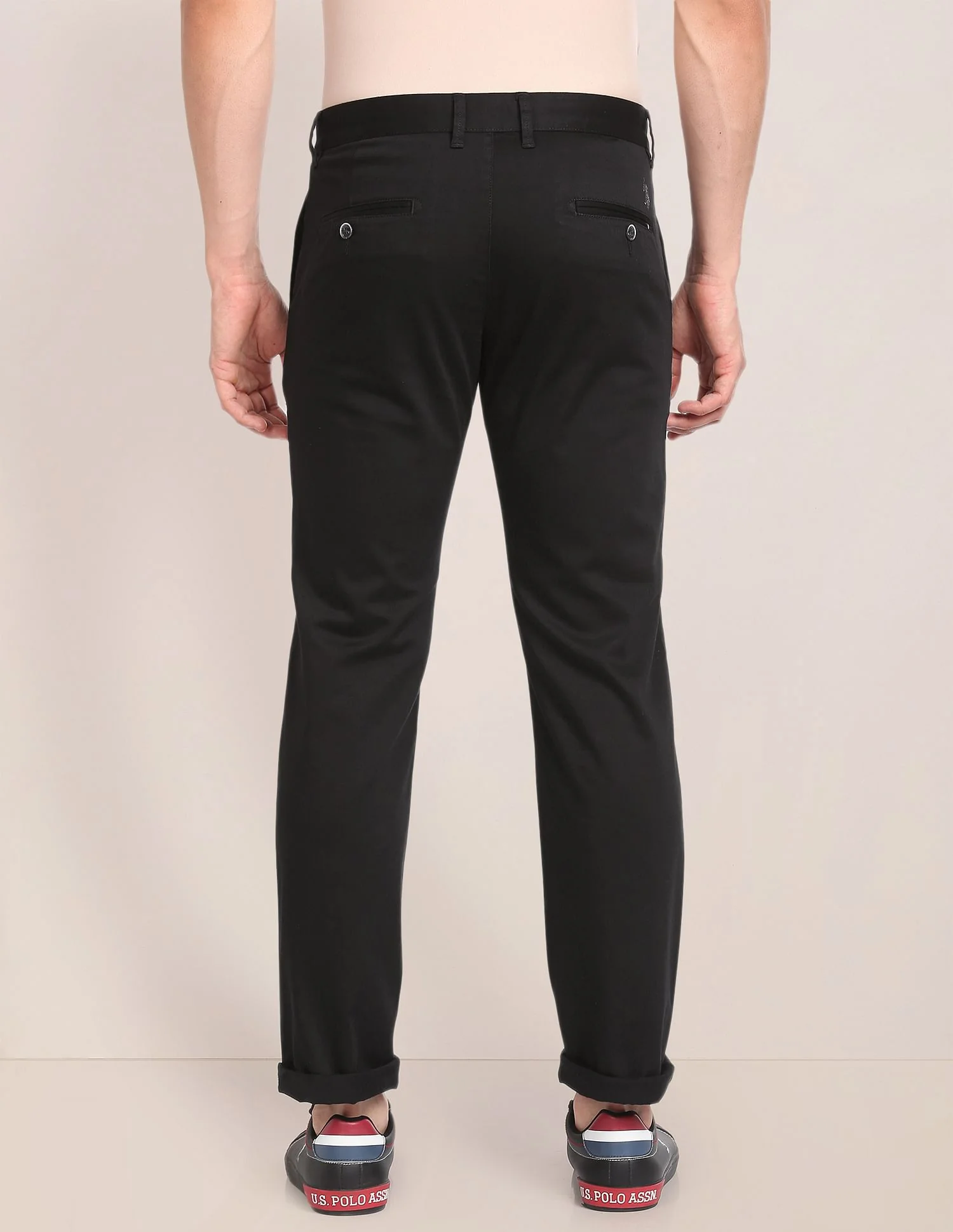 Denver Slim Fit Cotton Stretch Solid Signature Chinos - Image 5