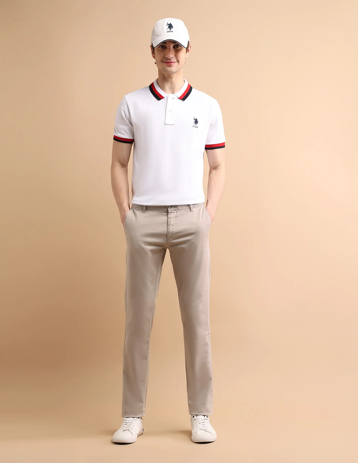 Denver Slim Fit Cotton Stretch Solid Signature Chinos - Image 3
