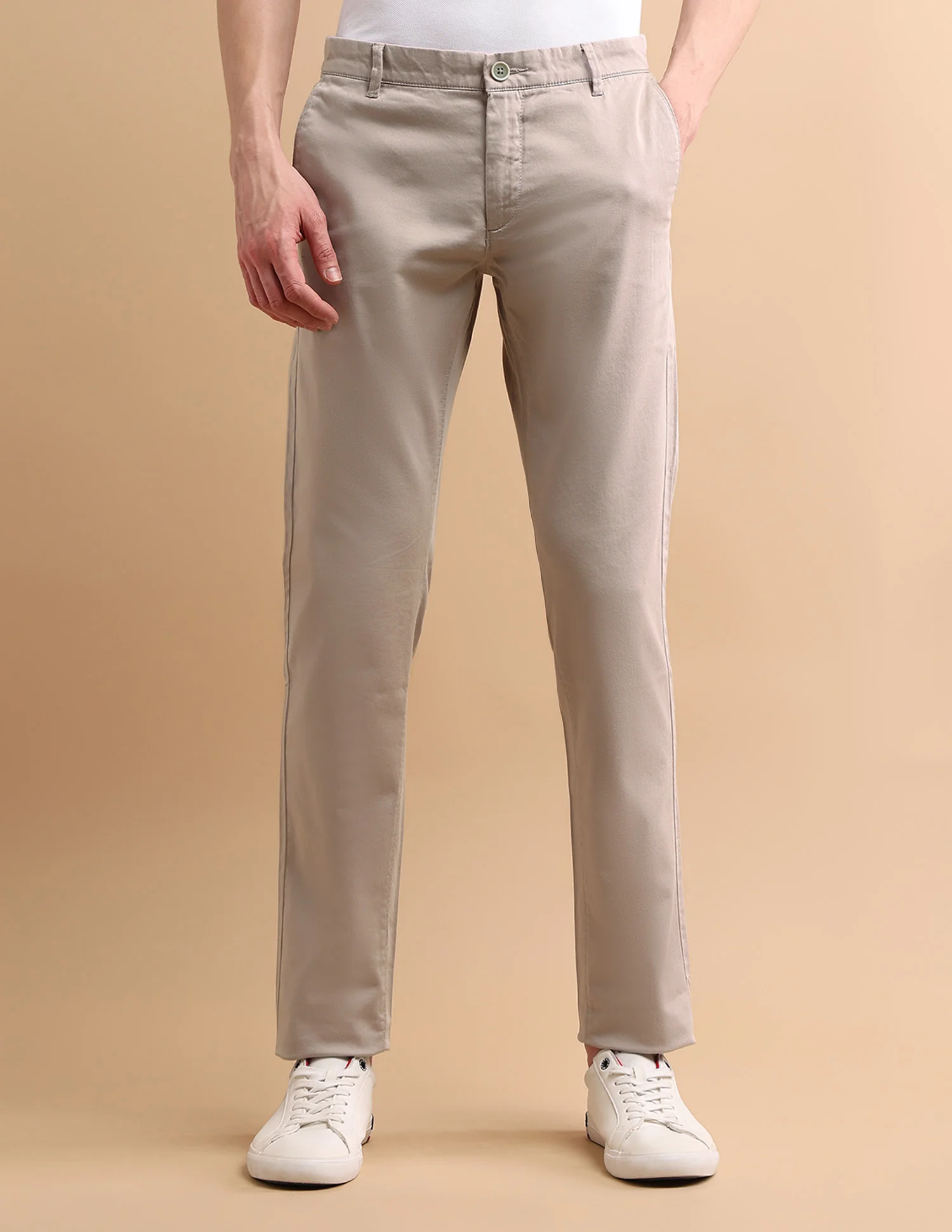 Denver Slim Fit Cotton Stretch Solid Signature Chinos - Image 6