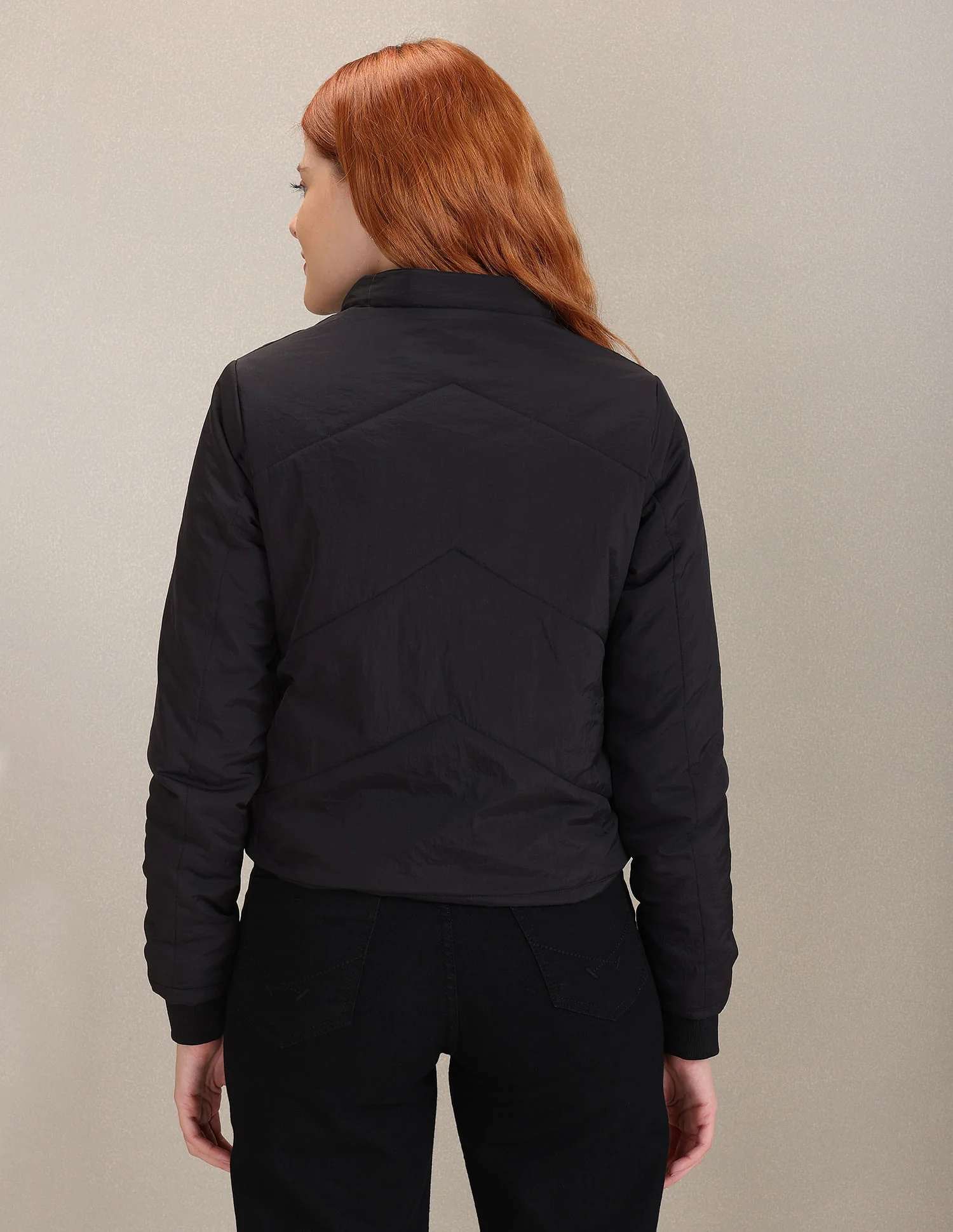 Detachable Hood Solid Crop Jacket - Image 5