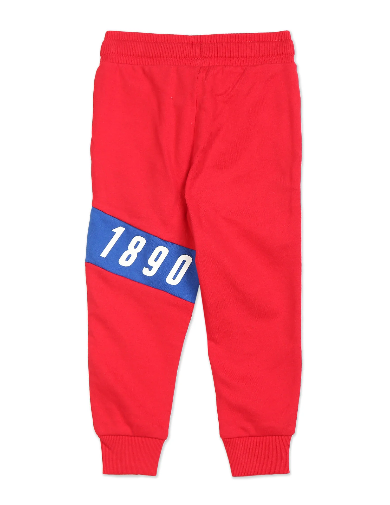 Drawstring Waist Brand Print Joggers - Image 2