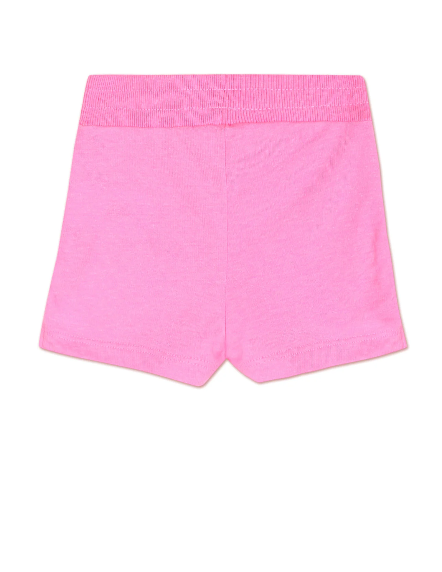 Drawstring Waist Solid Shorts - Image 2