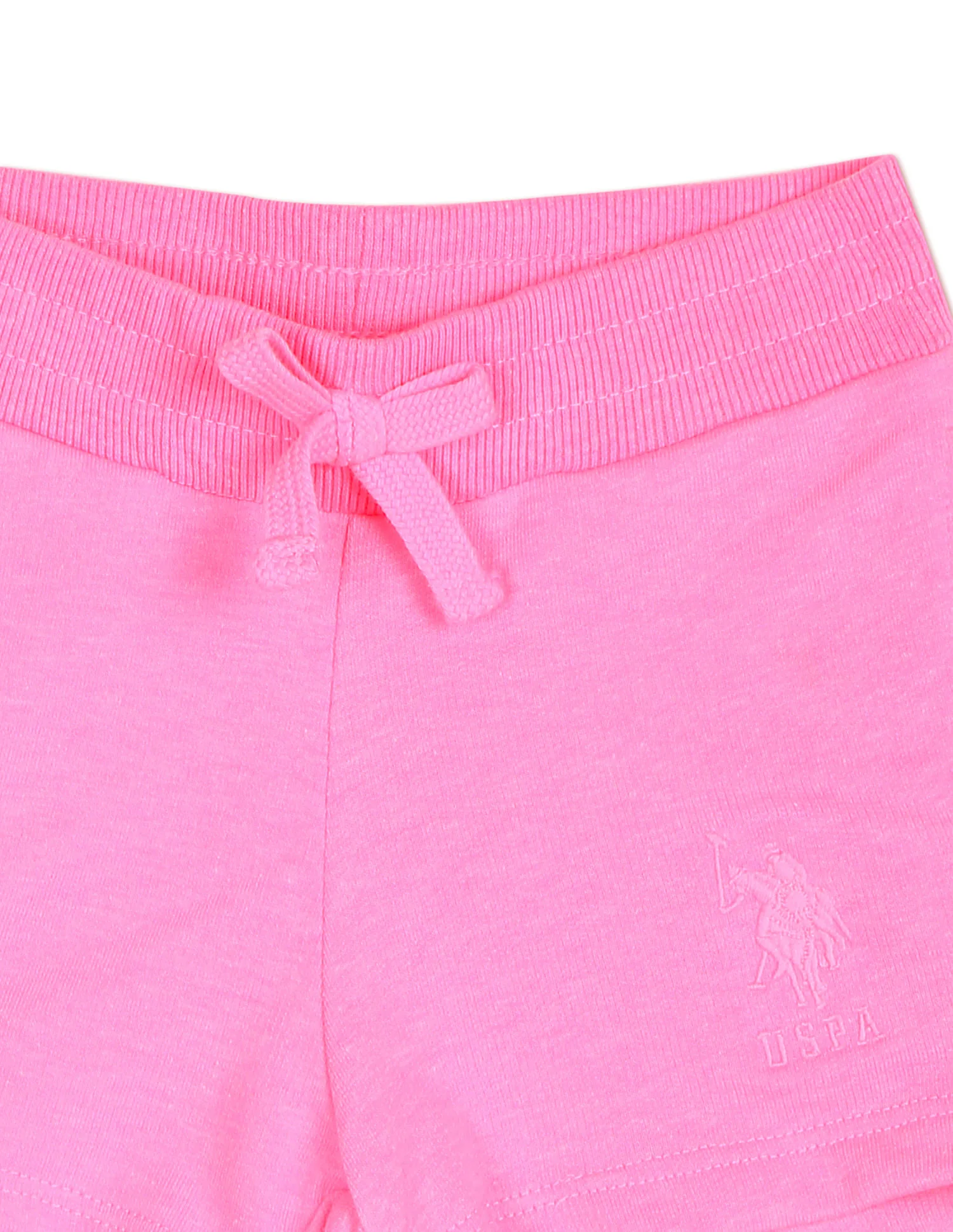 Drawstring Waist Solid Shorts - Image 4