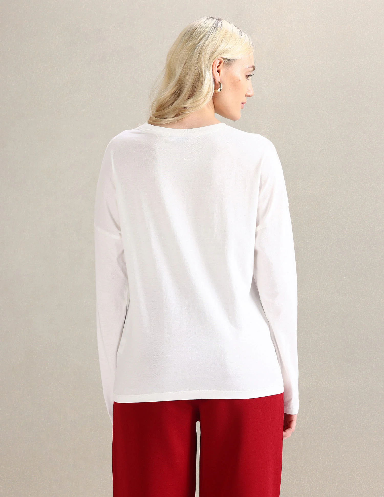 Drop Shoulder Long Sleeve T-Shirt - Image 5