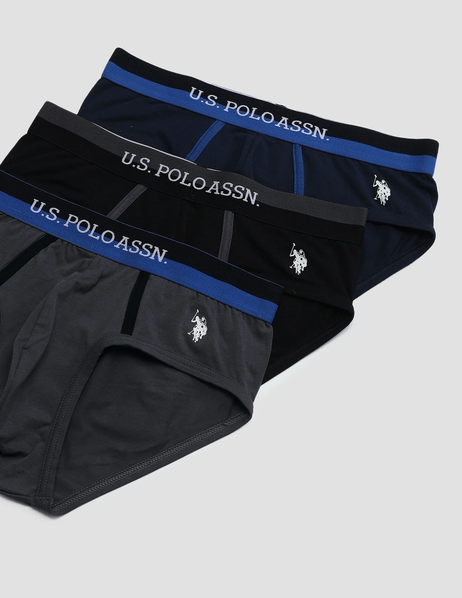 Dual Tone Cotton Stretch OET07 Briefs - Pack Of 3 - Image 2