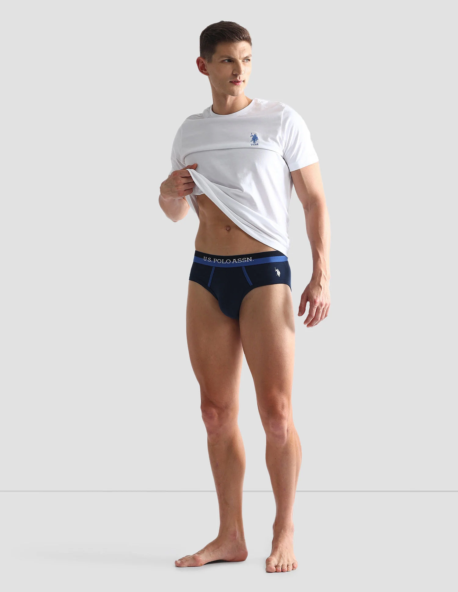 Dual Tone Cotton Stretch OET07 Briefs - Pack Of 3 - Image 3