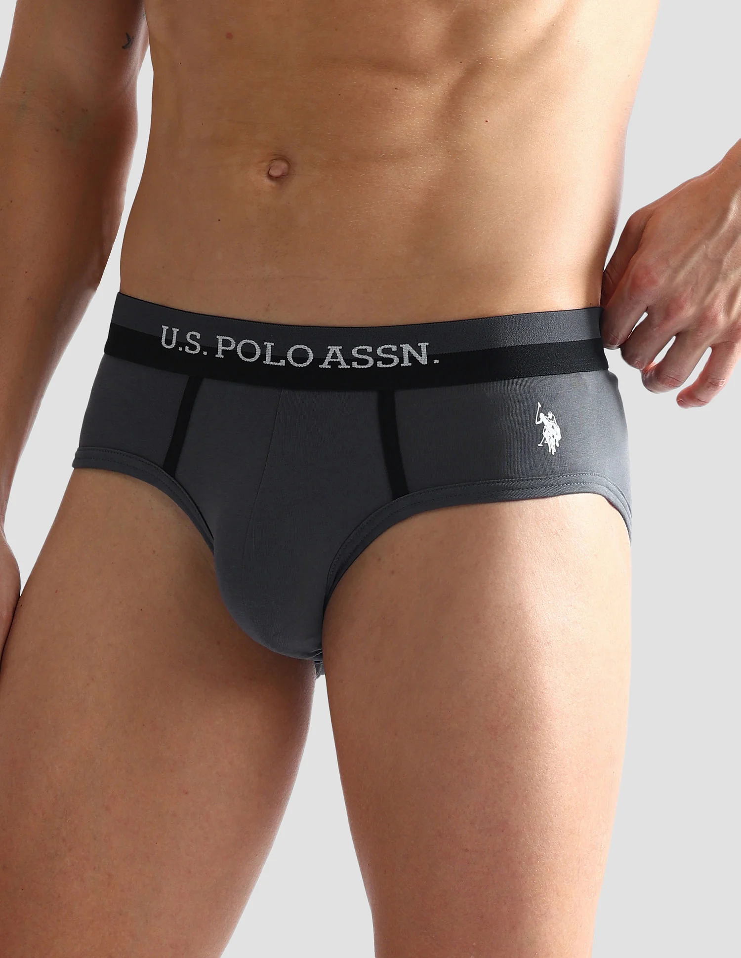 Dual Tone Cotton Stretch OET07 Briefs - Pack Of 3 - Image 6