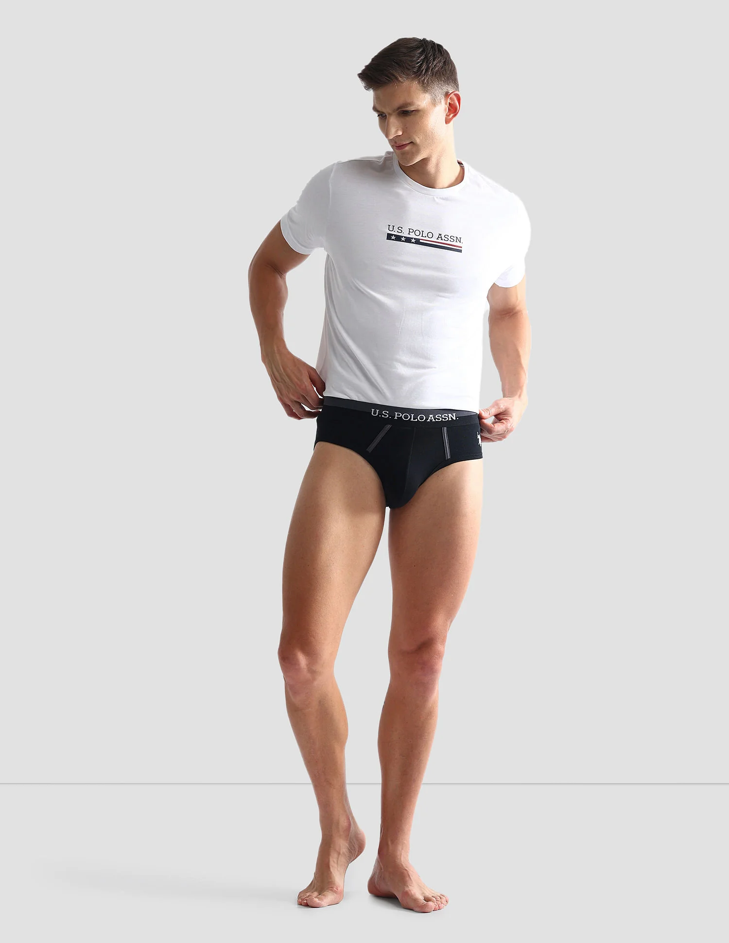 Dual Tone Cotton Stretch OET07 Briefs - Pack Of 3 - Image 4