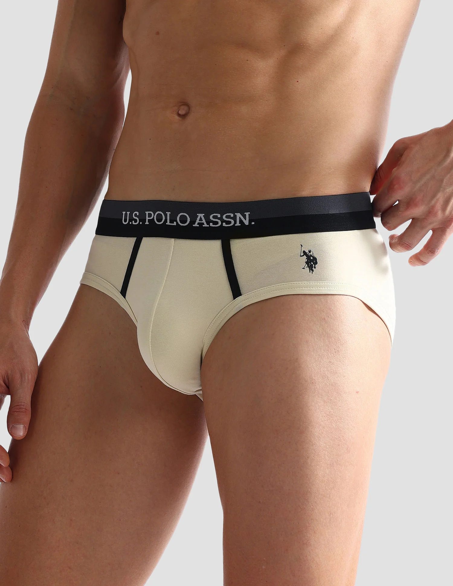 Dual Tone Cotton Stretch OET07 Briefs - Pack Of 3 - Image 7