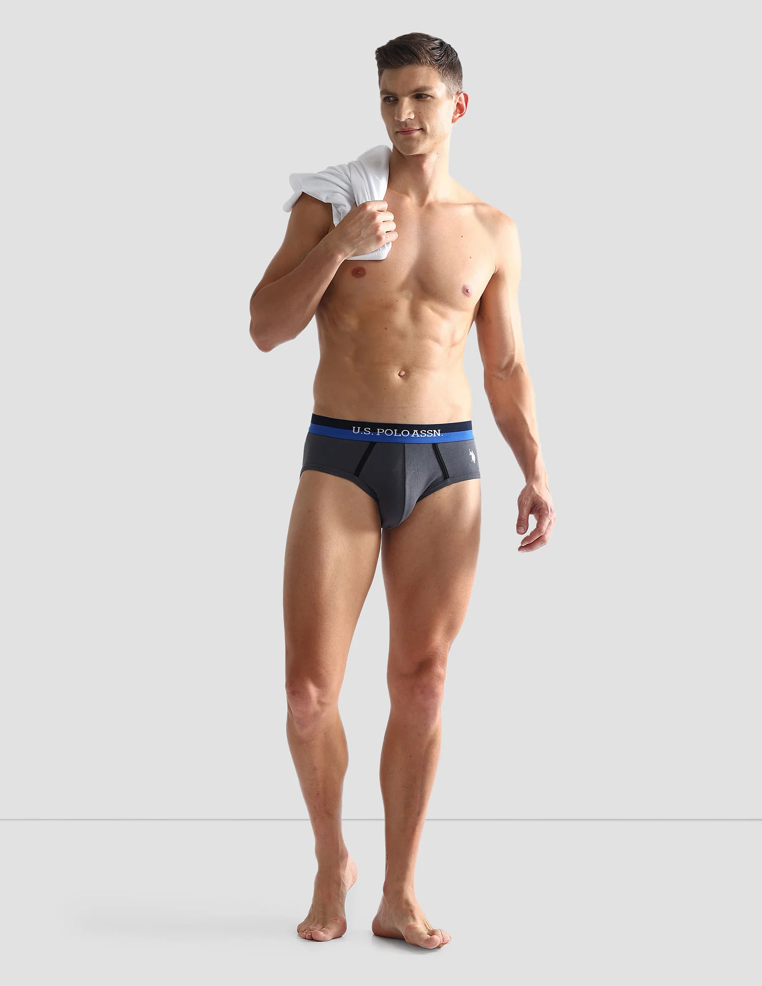 Dual Tone Cotton Stretch OET07 Briefs - Pack Of 3 - Image 5