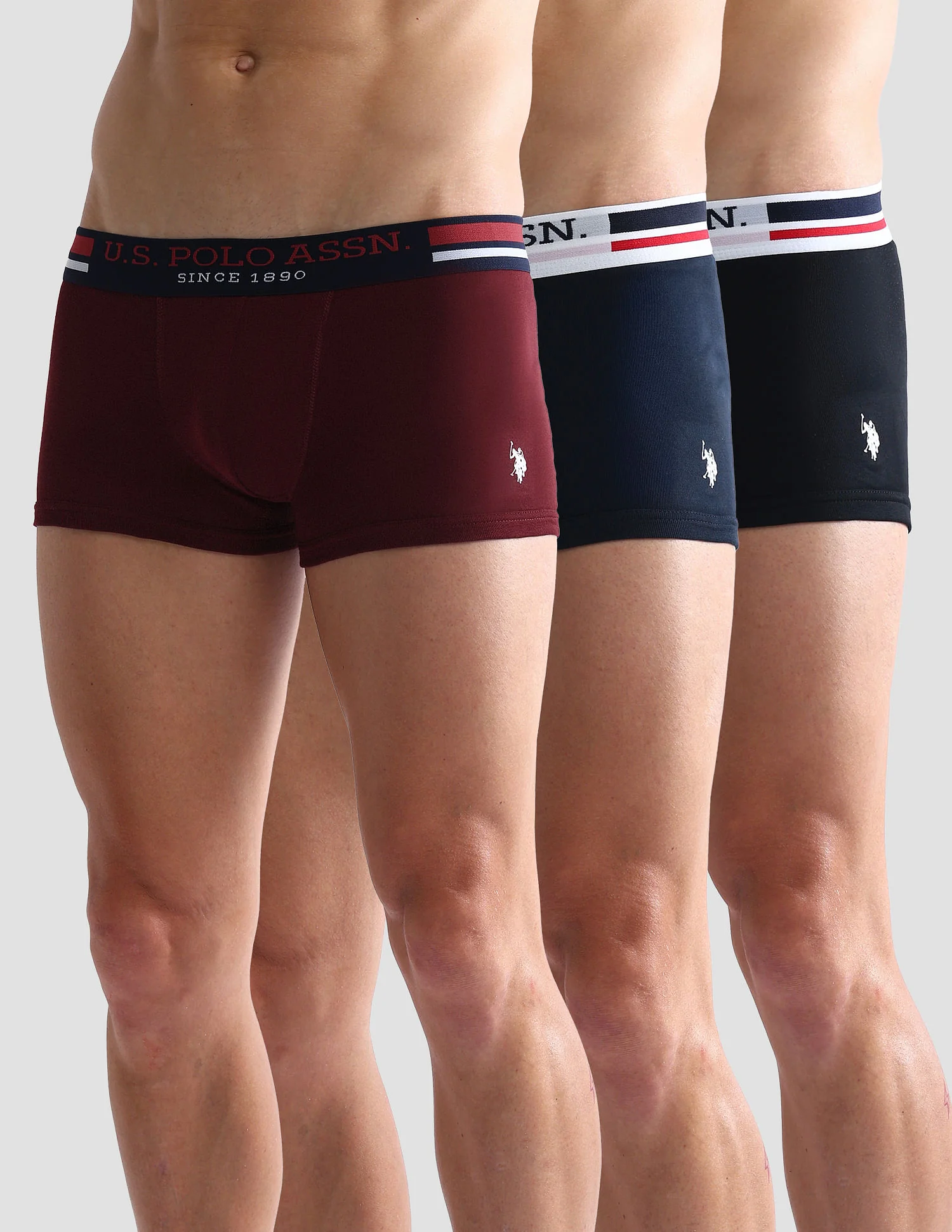 Elastic Waistband Ribbed I641 Trunks - Pack Of 3 - Image 6
