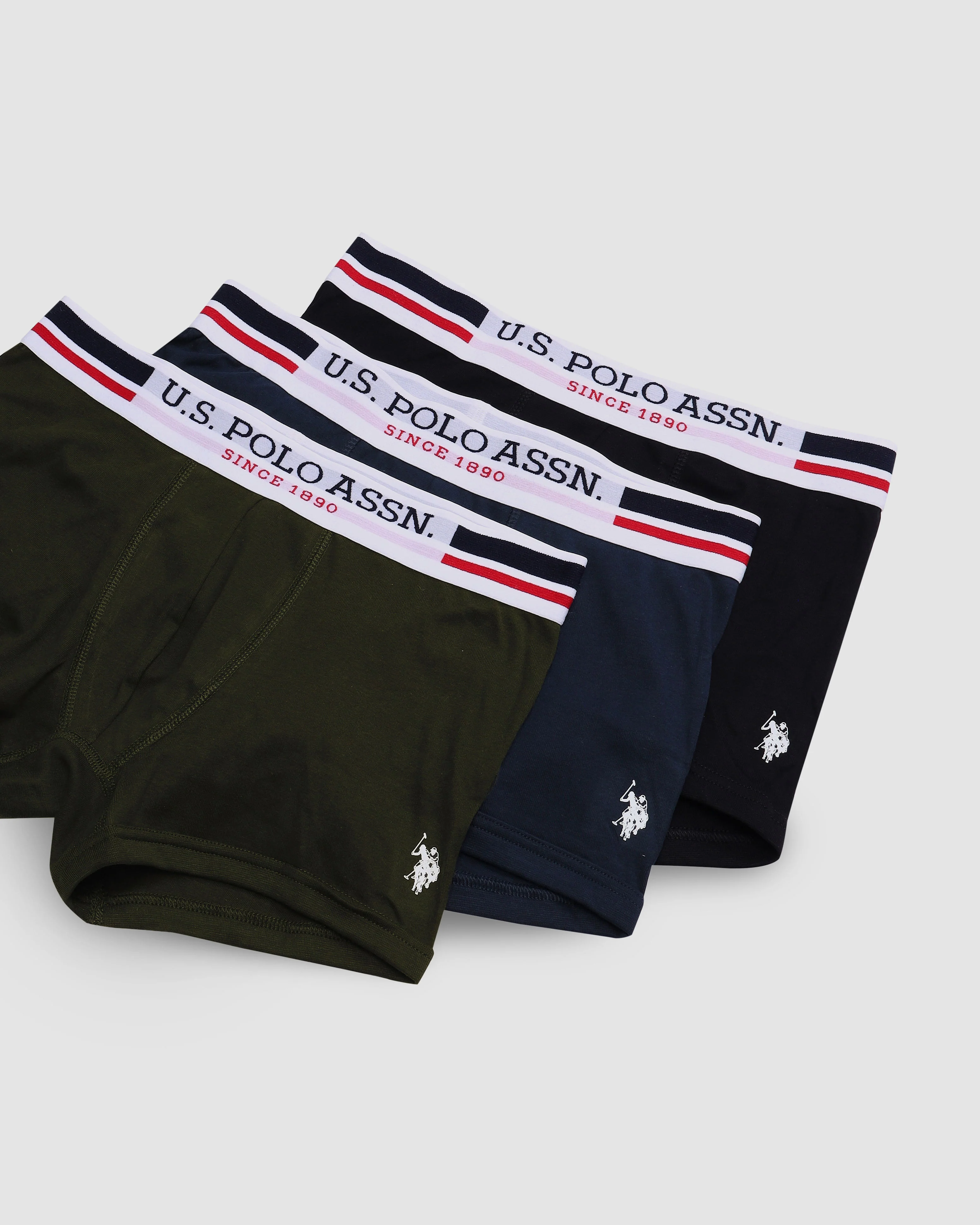 Elastic Waistband Ribbed I641 Trunks - Pack Of 3 - Image 2