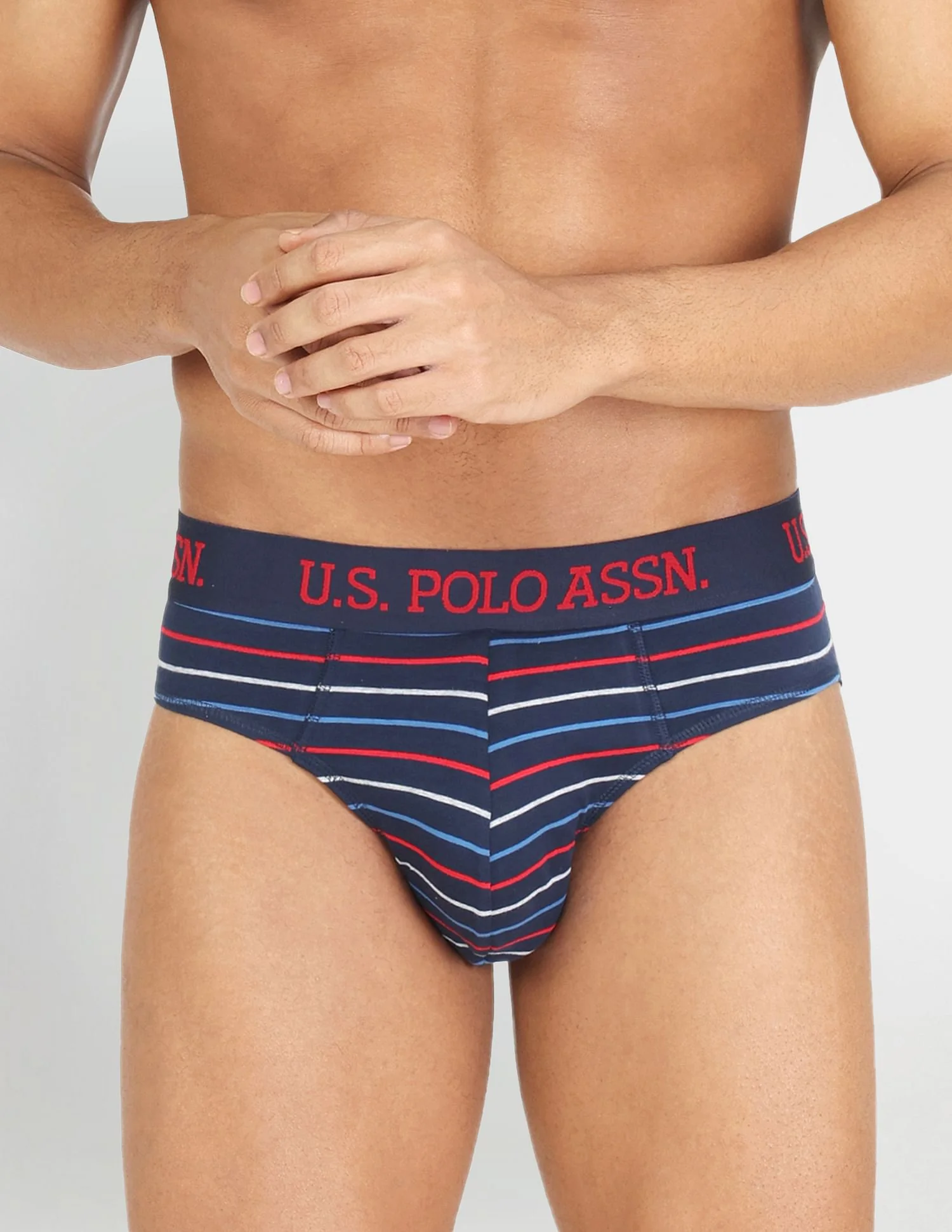 Elasticized Waist Cotton Spandex I001 Briefs - Pack Of 3 - Image 3