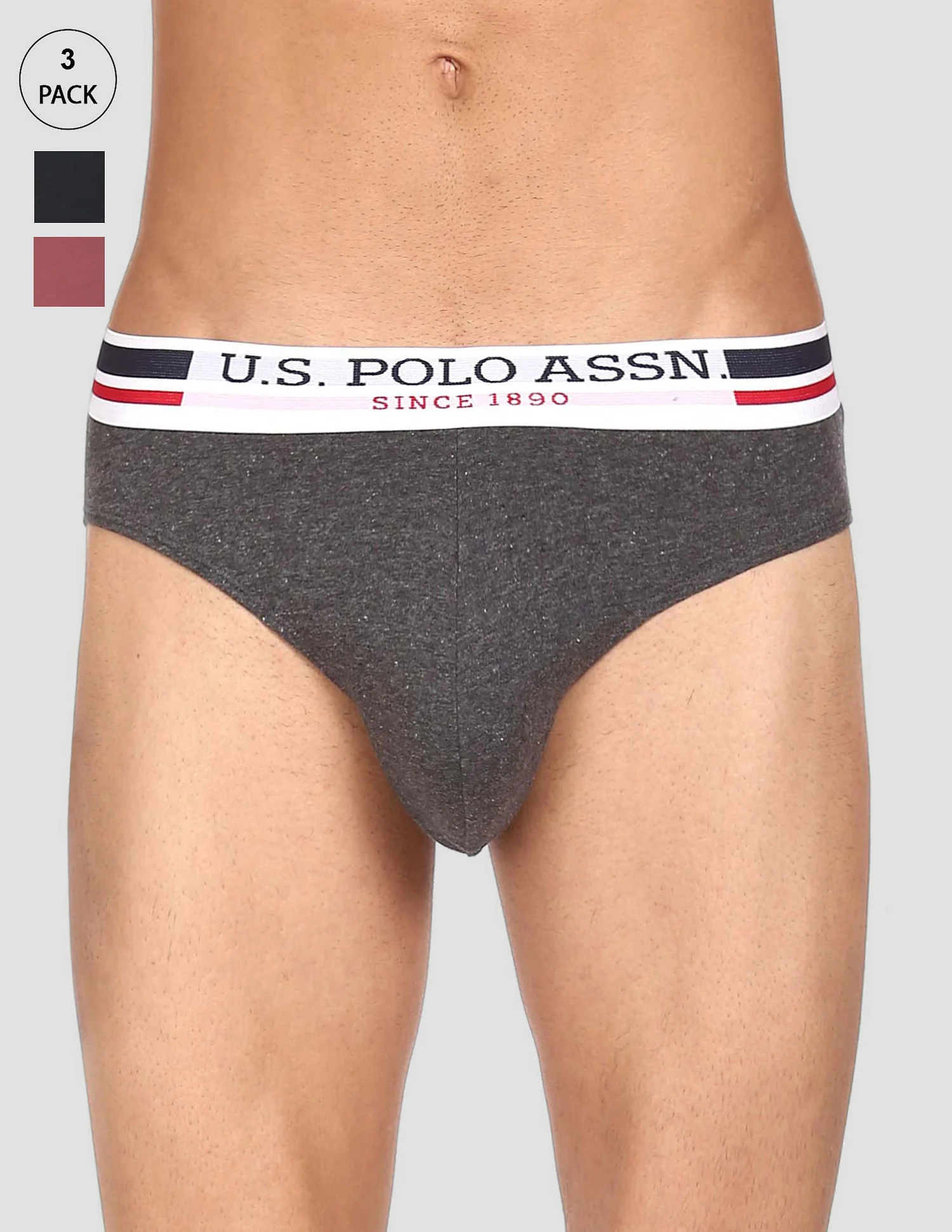 Elasticized Waist Pure Cotton I006 Briefs - Pack Of 3