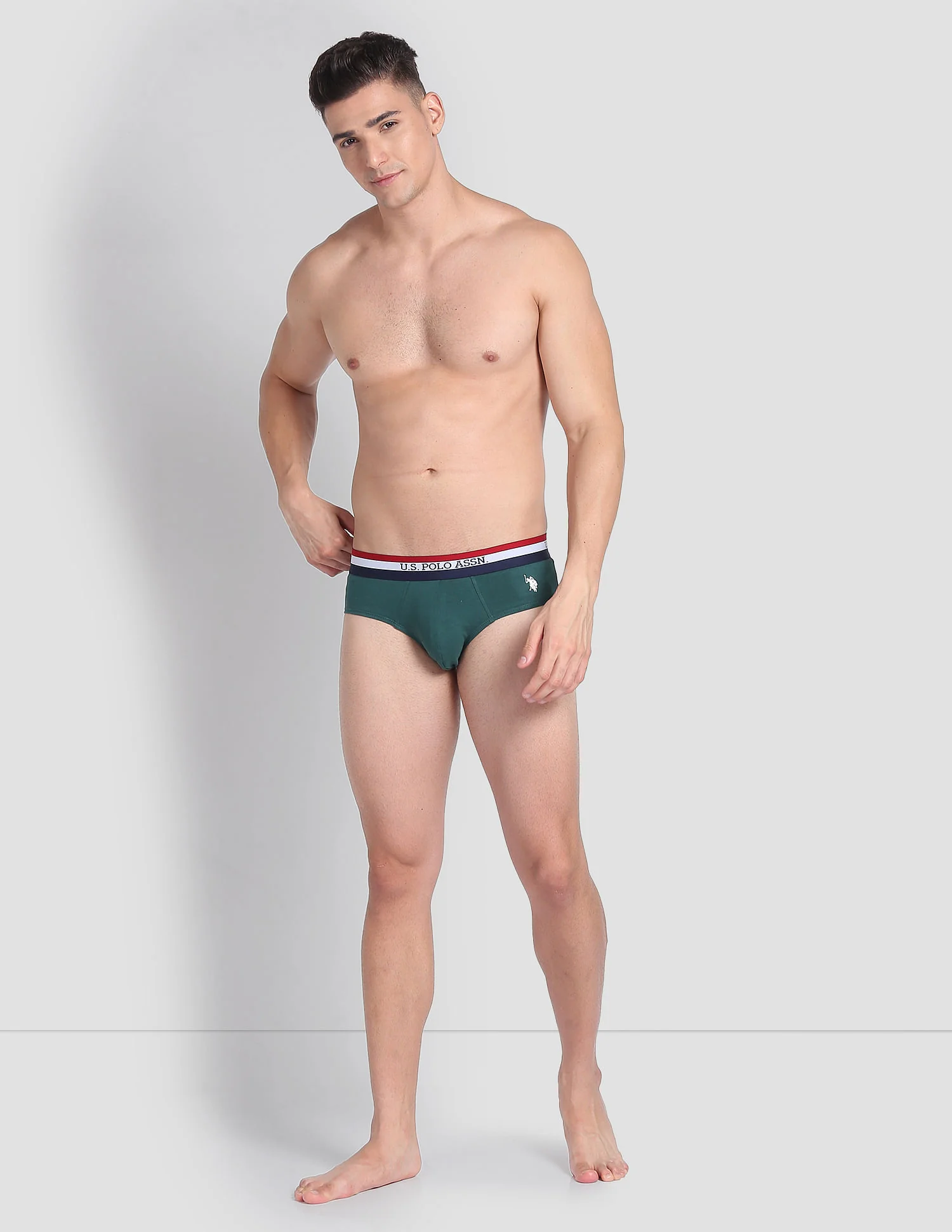 Elasticized Waist Solid EB002 Briefs - Pack Of 3 - Image 4