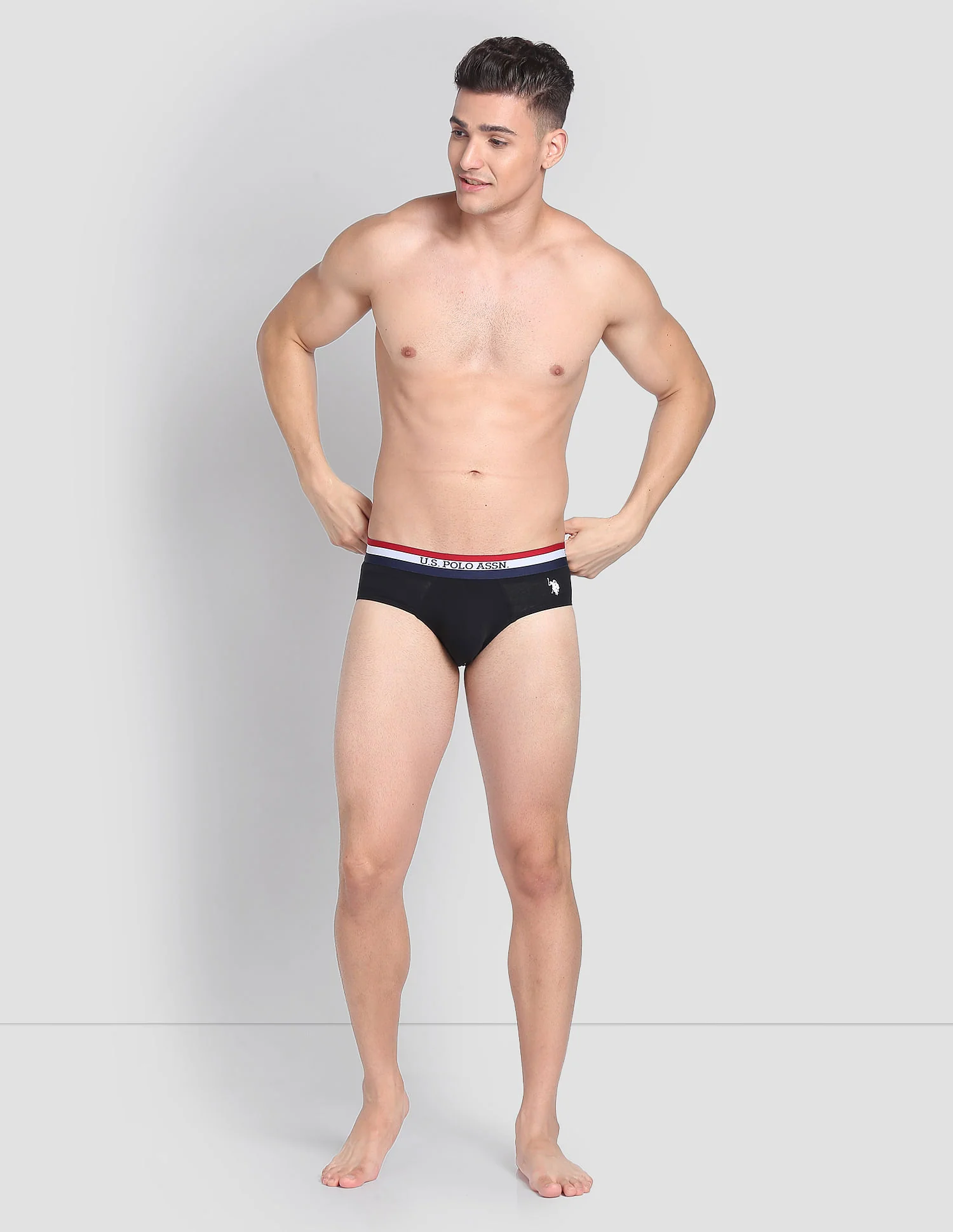 Elasticized Waist Solid EB002 Briefs - Pack Of 3 - Image 5