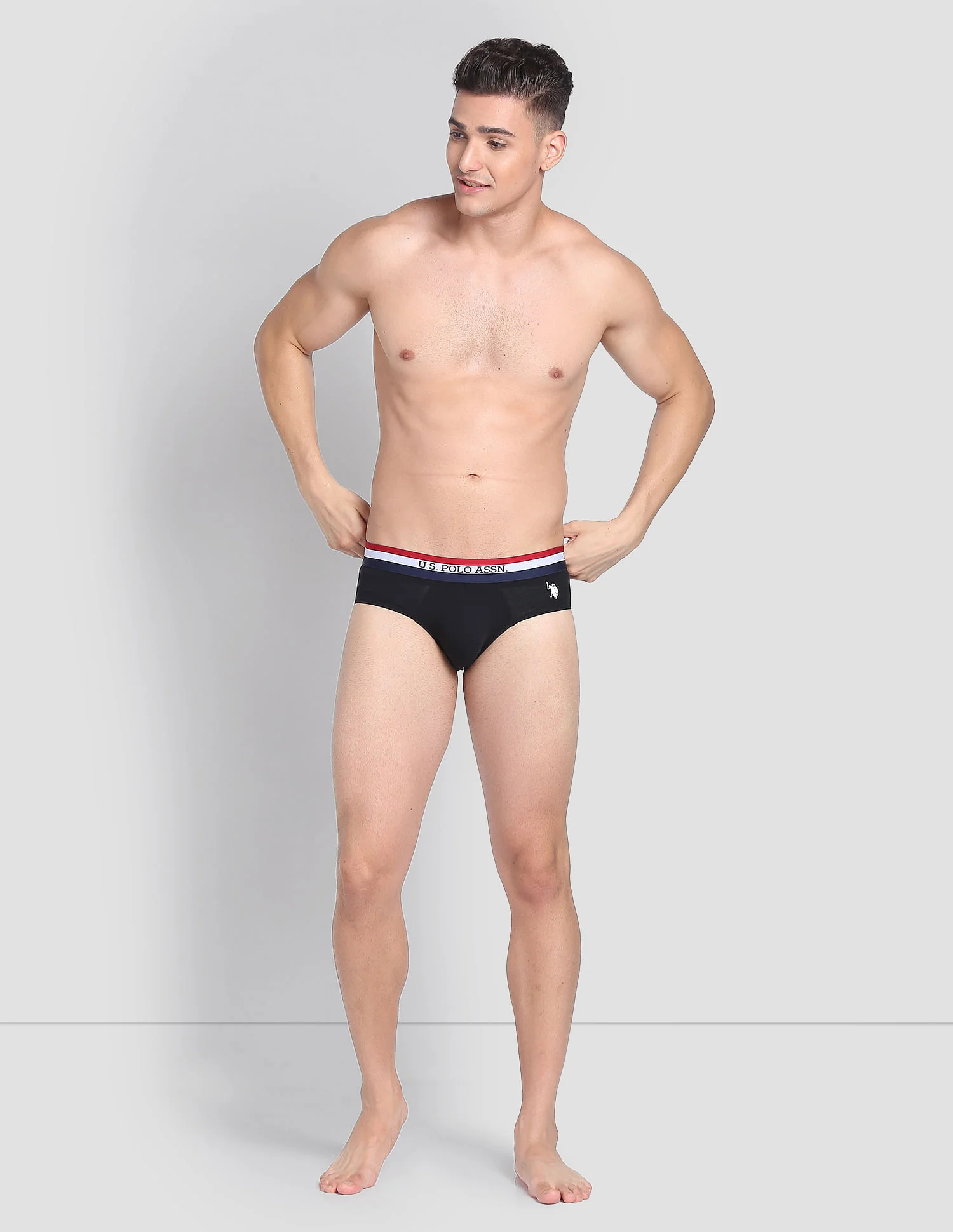 Elasticized Waist Solid EB002 Briefs - Pack Of 3 - Image 3
