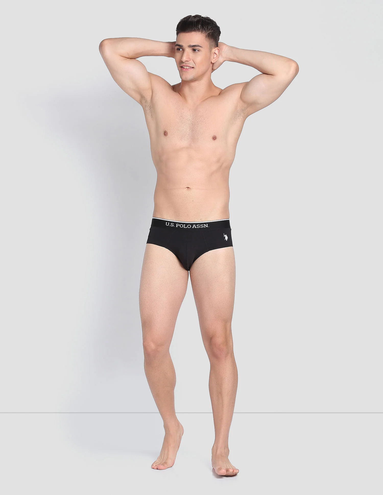 Elasticized Waist Solid EB004 Briefs  - Pack Of 3 - Image 3