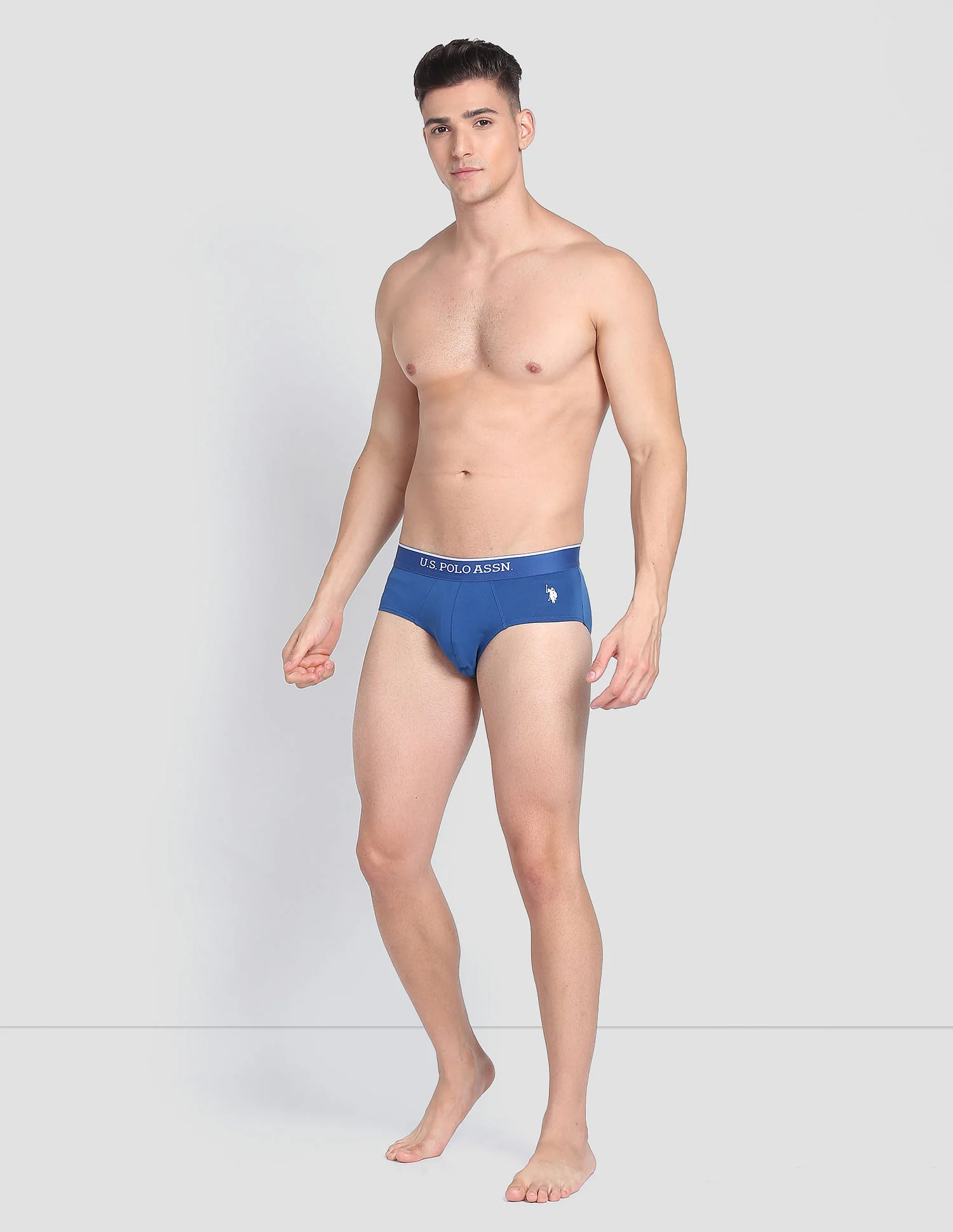 Elasticized Waist Solid EB004 Briefs  - Pack Of 3 - Image 4