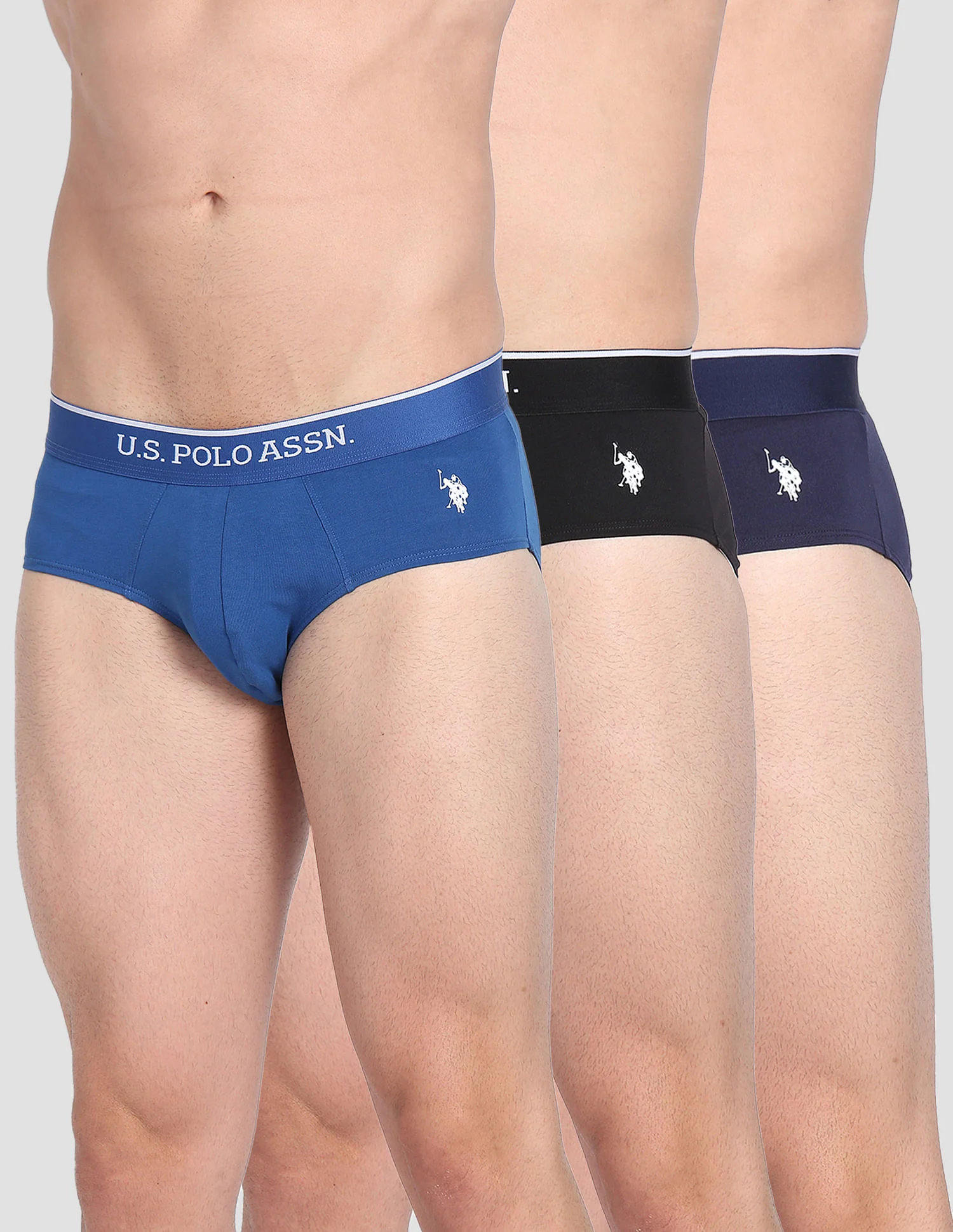 Elasticized Waist Solid EB004 Briefs  - Pack Of 3 - Image 6