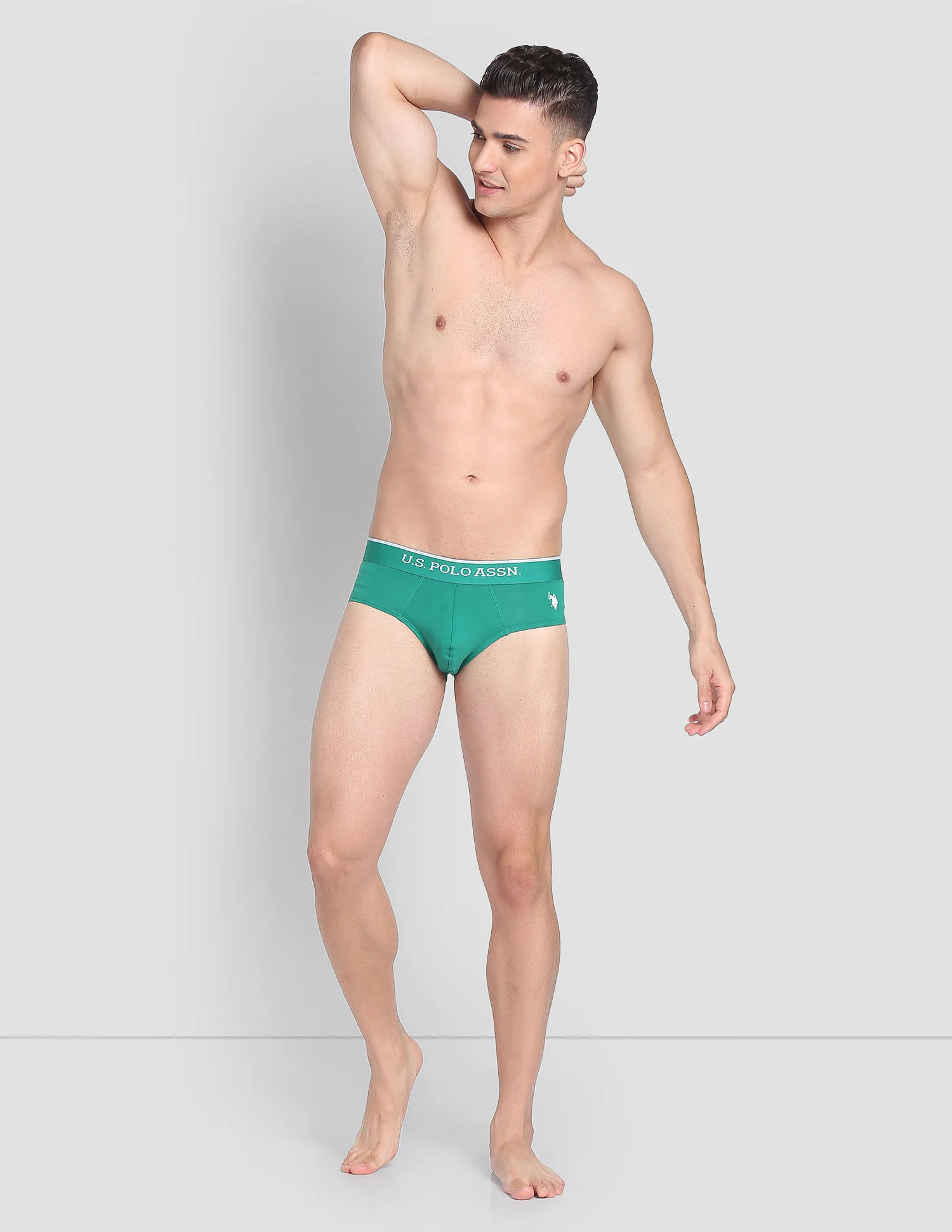Elasticized Waist Solid EB004 Briefs - Pack Of 3 - Image 3