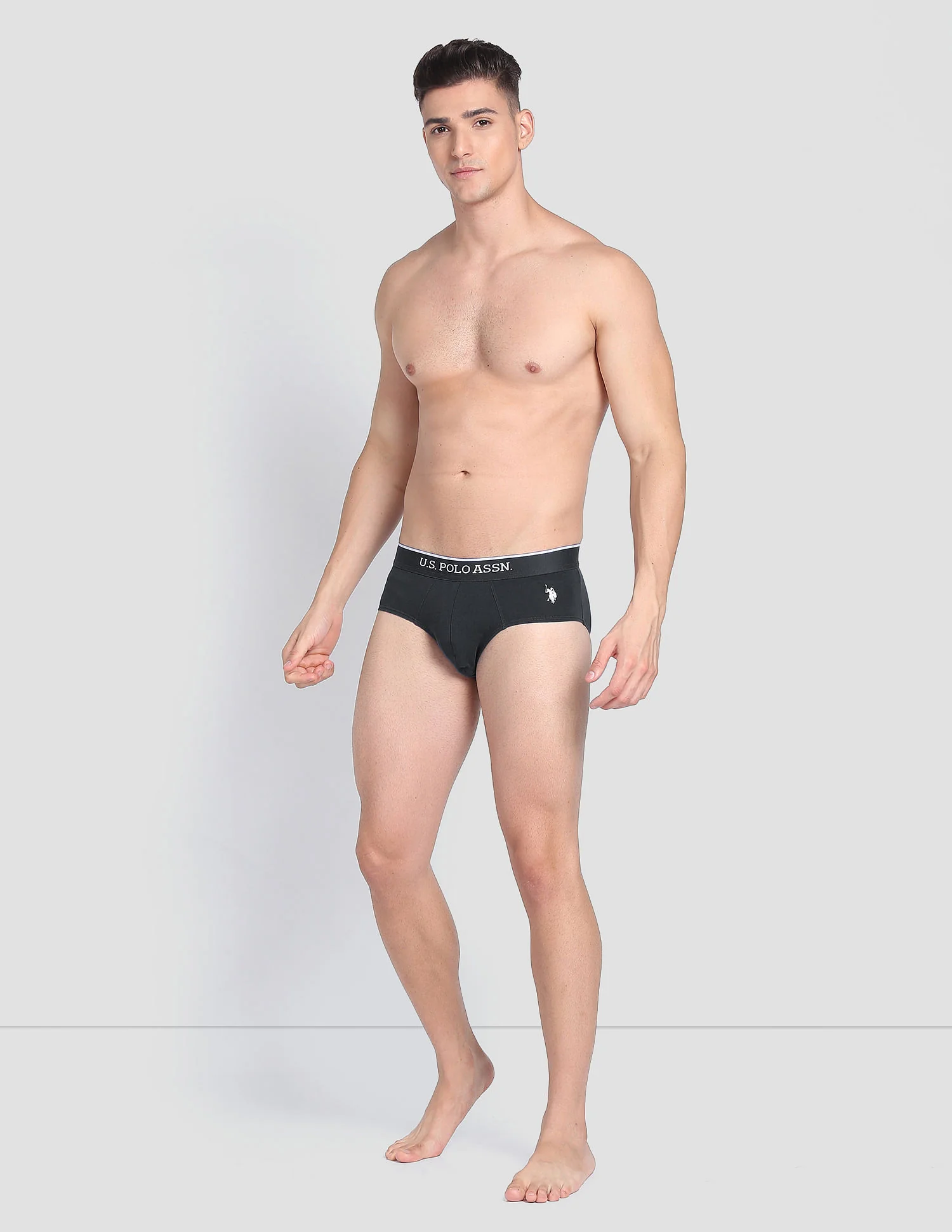 Elasticized Waist Solid EB004 Briefs - Pack Of 3 - Image 4