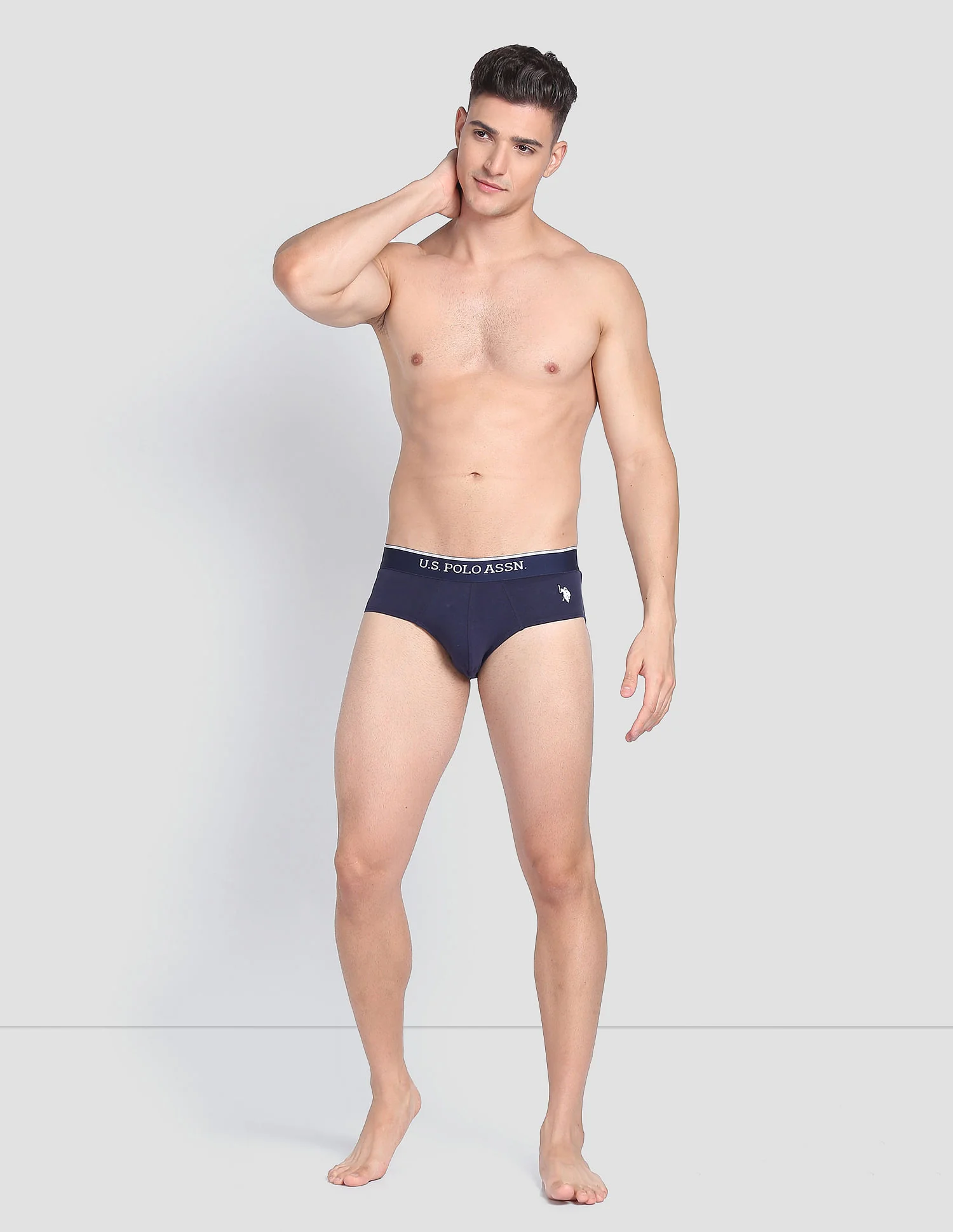 Elasticized Waist Solid EB004 Briefs - Pack Of 3 - Image 5