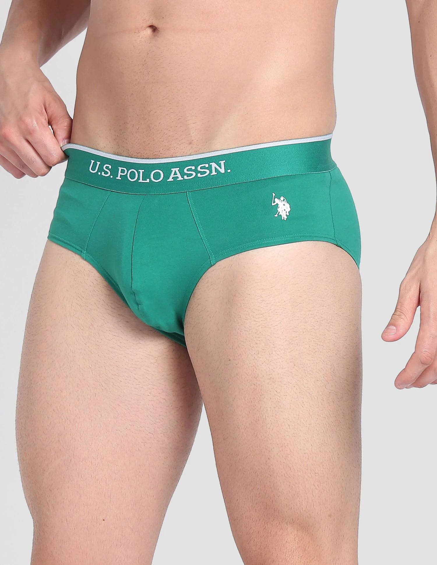 Elasticized Waist Solid EB004 Briefs - Pack Of 3 - Image 7