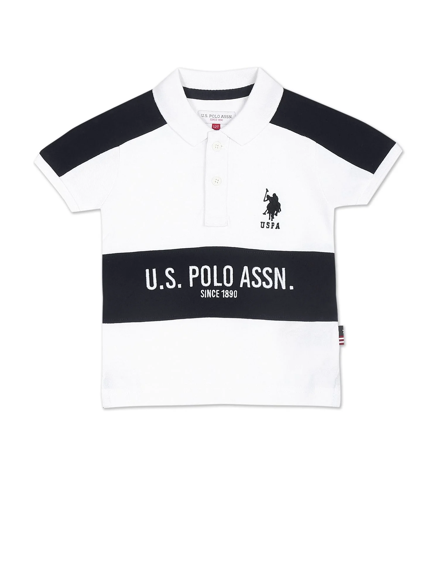 Embroidered Logo Colour Block Polo Shirt