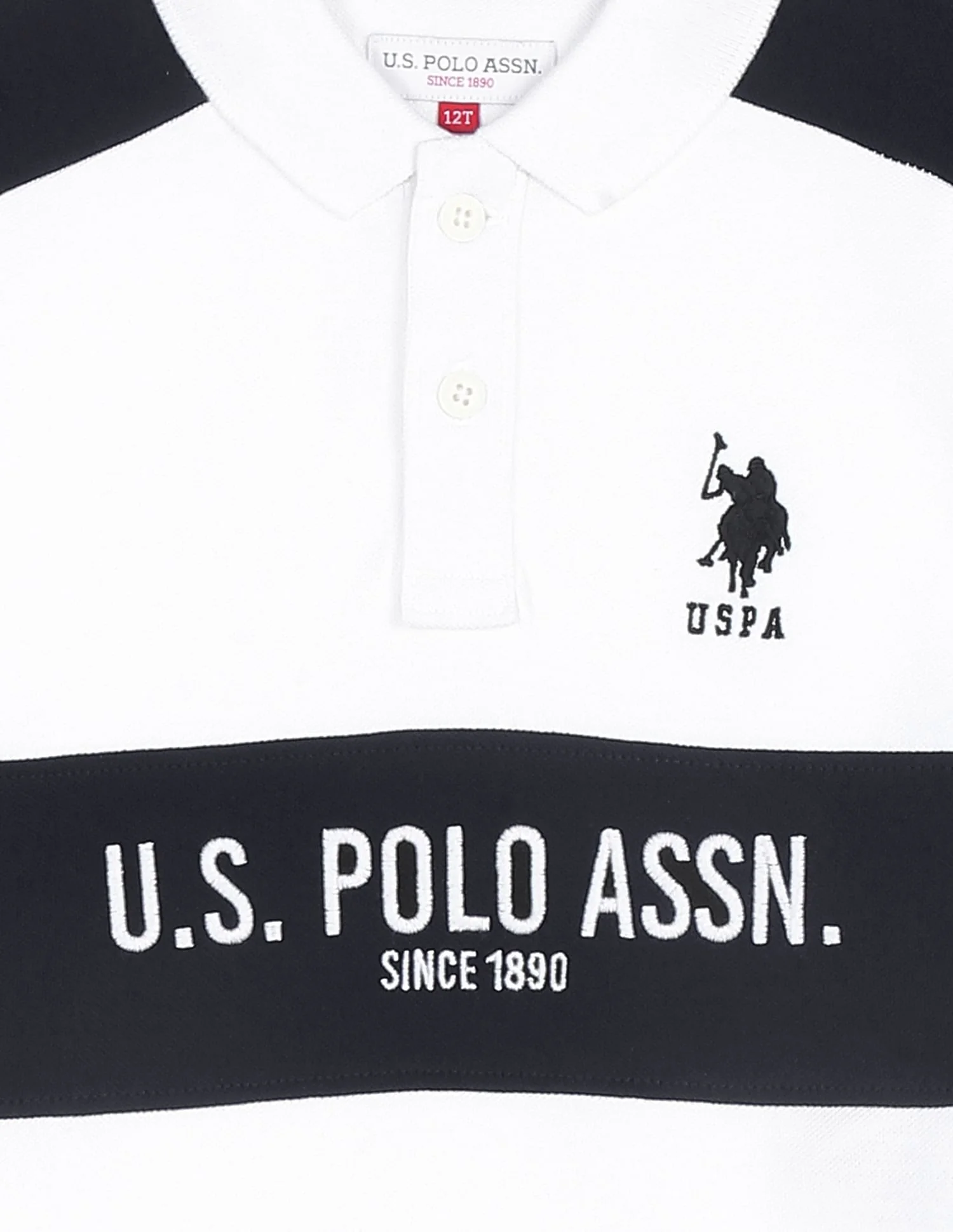 Embroidered Logo Colour Block Polo Shirt - Image 3
