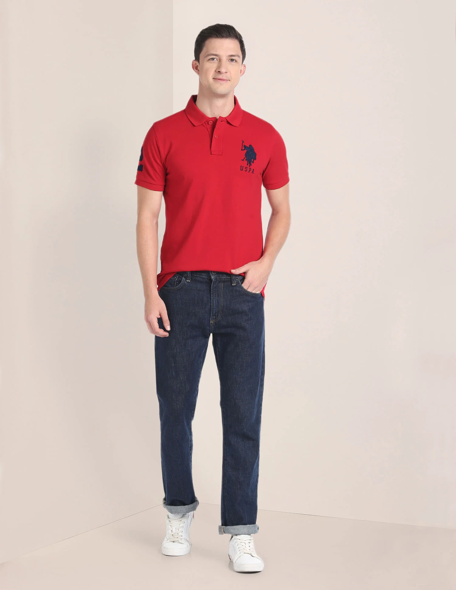 Embroidered Logo Pique Polo Shirt - Image 3