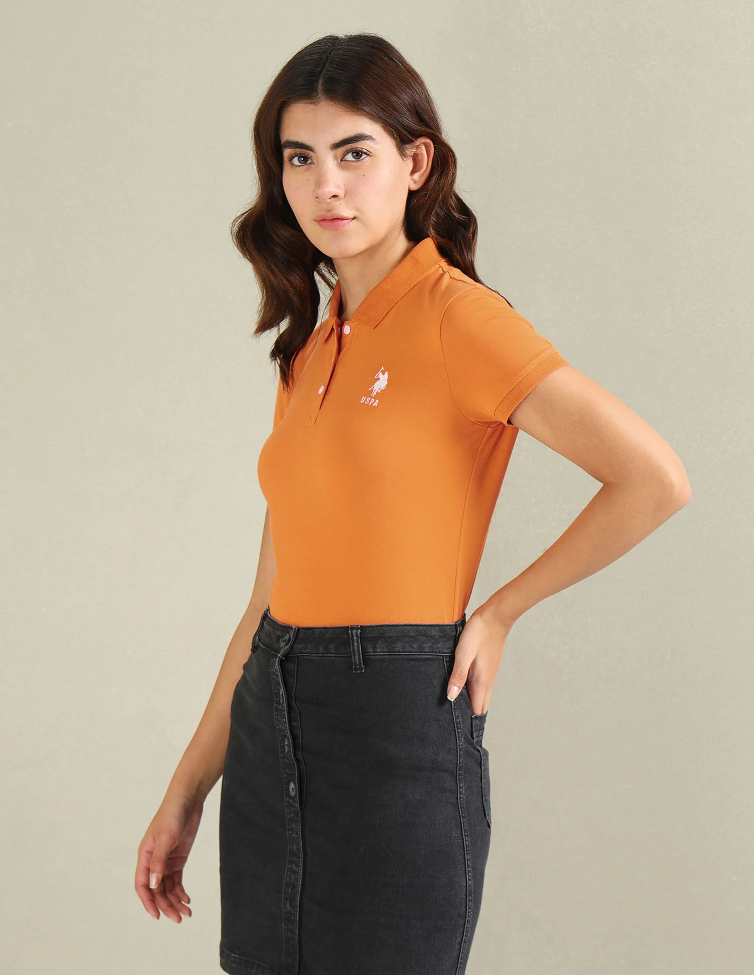 Cotton Stretch Logo Polo Shirt - Image 4