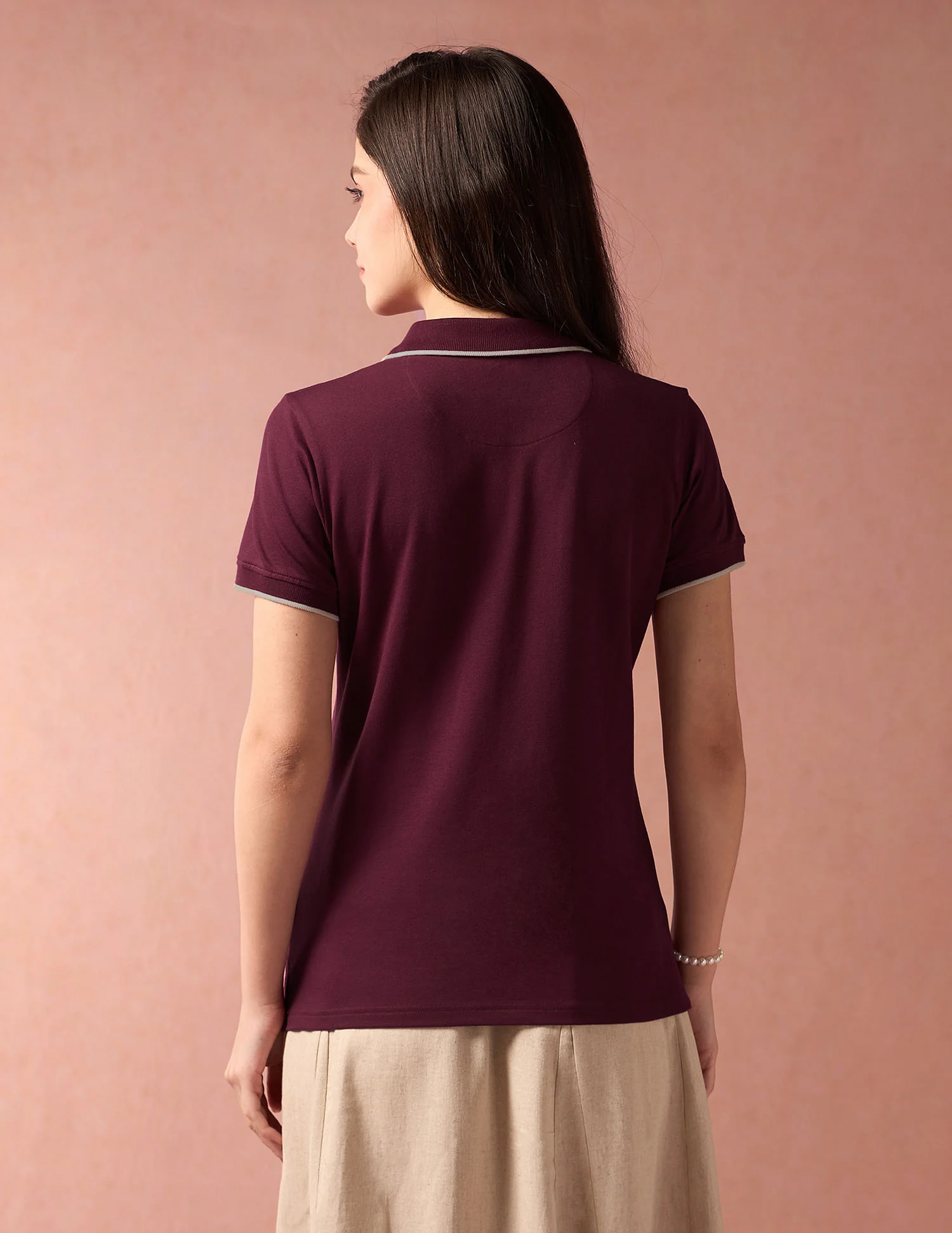 Embroidered Logo Solid Polo Shirt - Image 5