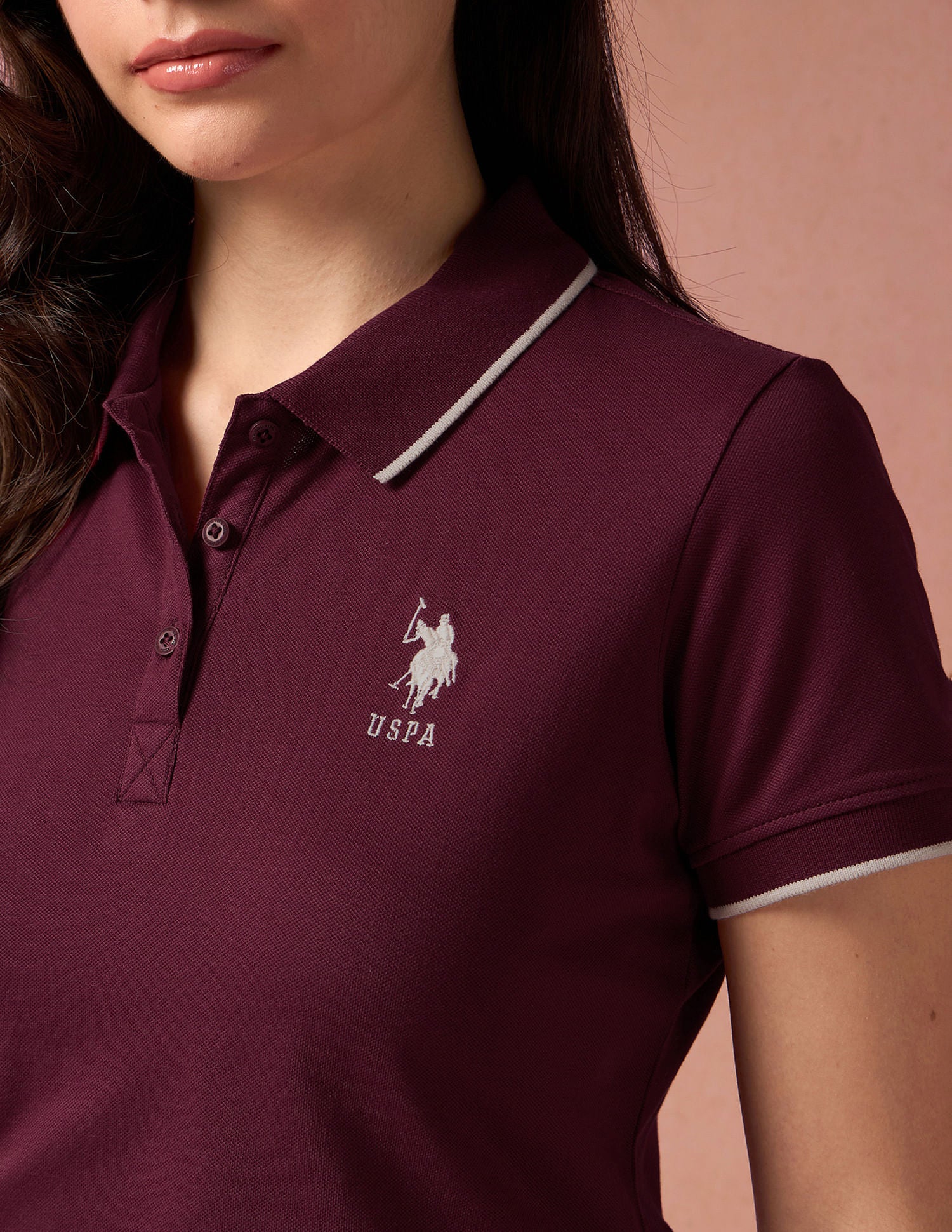 Embroidered Logo Solid Polo Shirt - Image 7