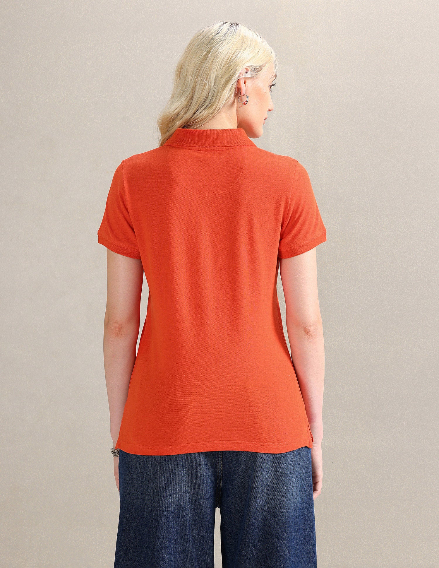 Embroidered Logo Solid Polo Shirt - Image 5
