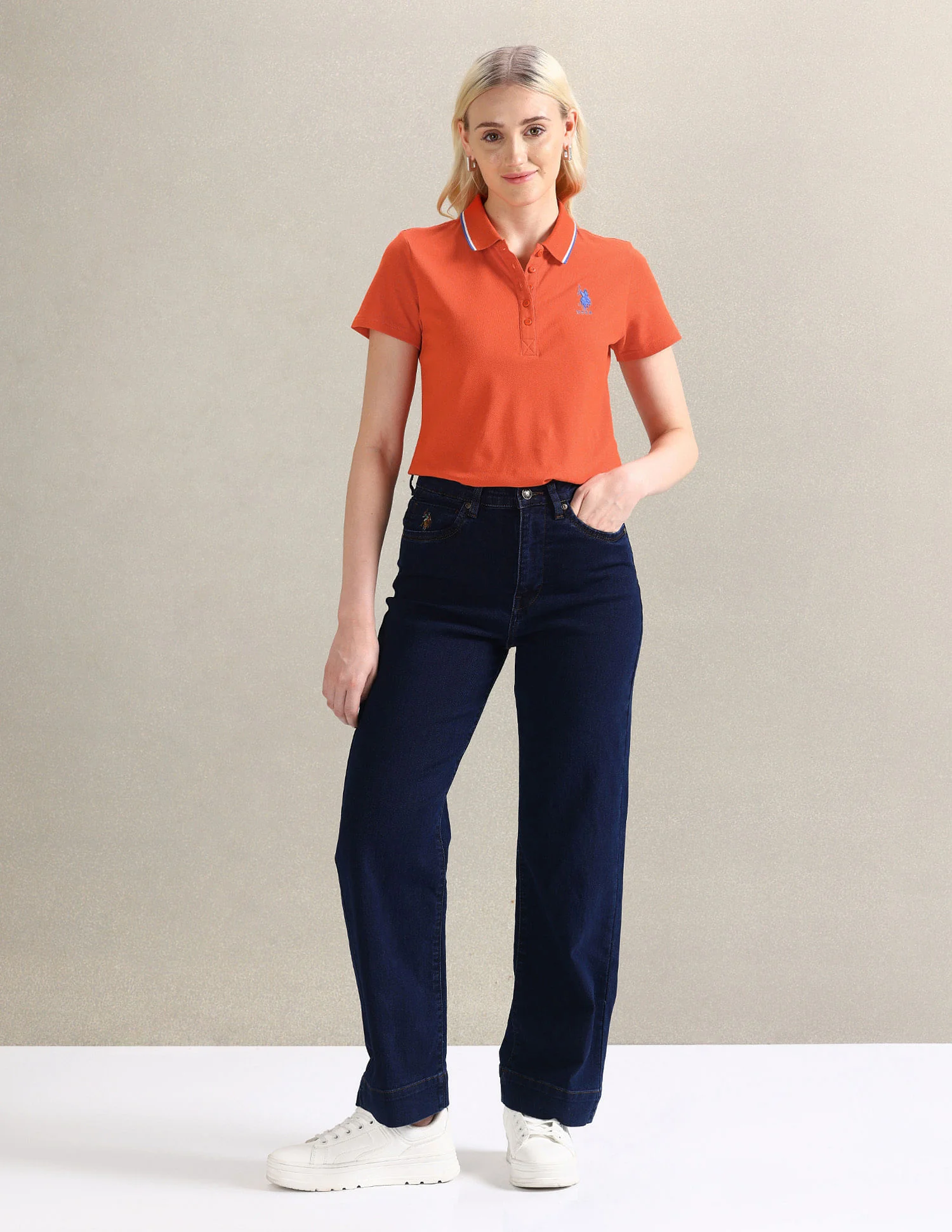 Embroidered Logo Tipped Polo Shirt - Image 3