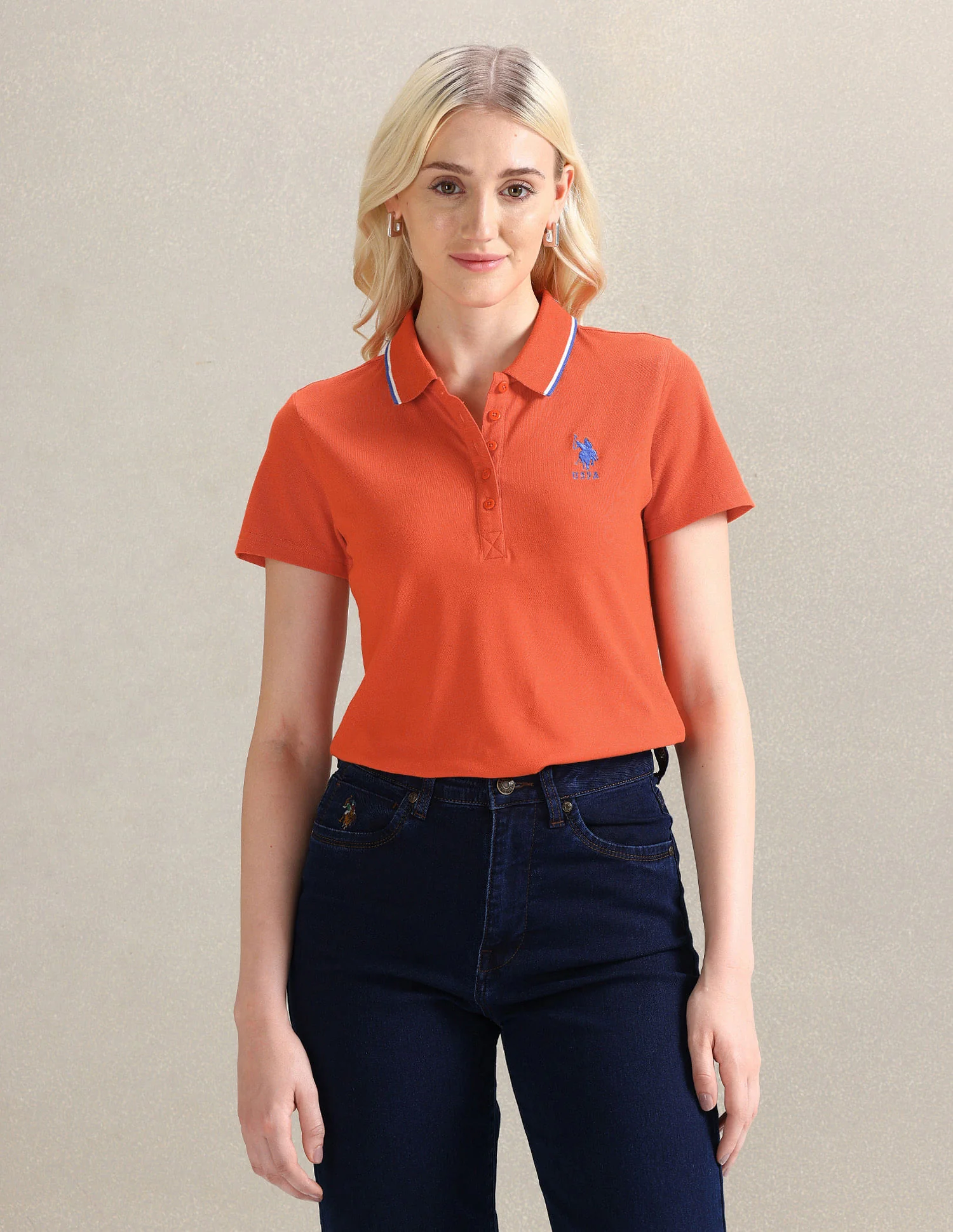 Embroidered Logo Tipped Polo Shirt - Image 6