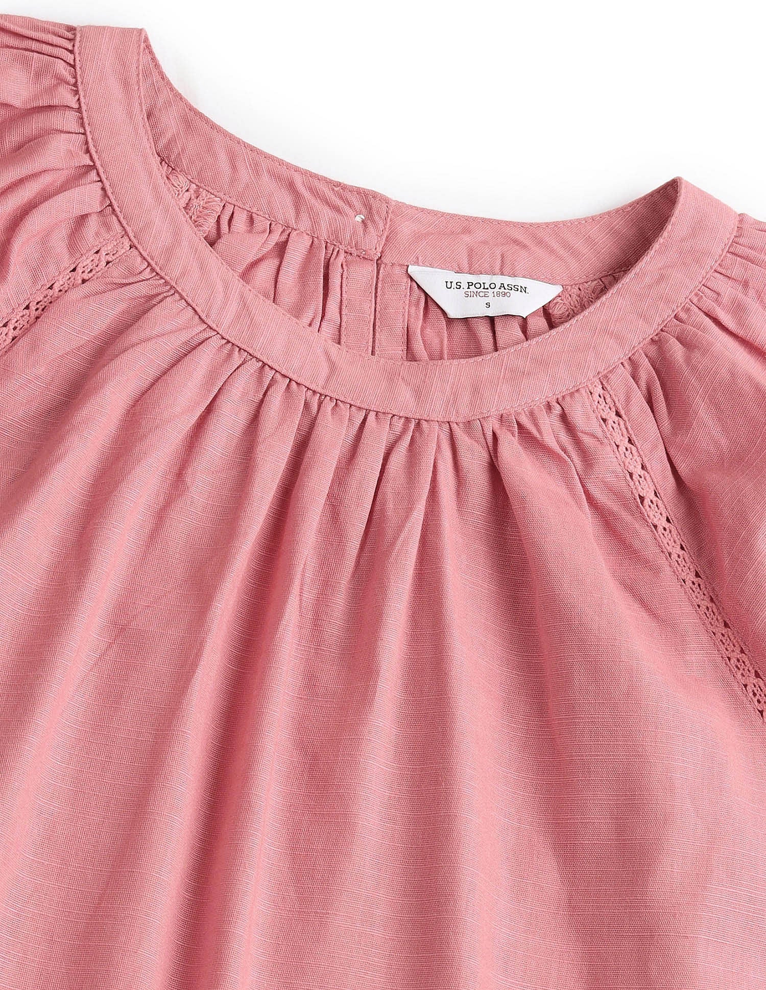 Embroidered Sleeve Cotton Top - Image 2