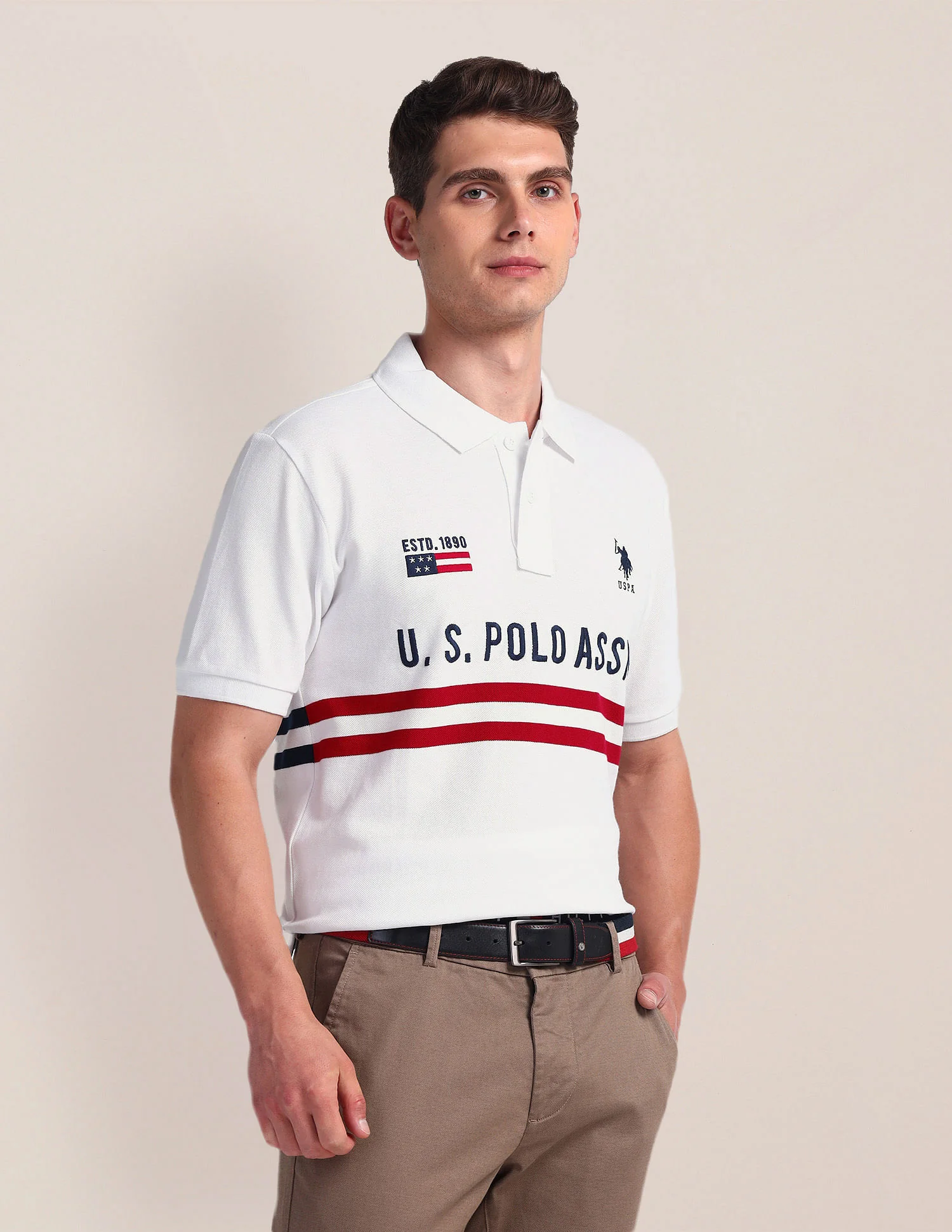 Embroidered Slim Polo Shirt