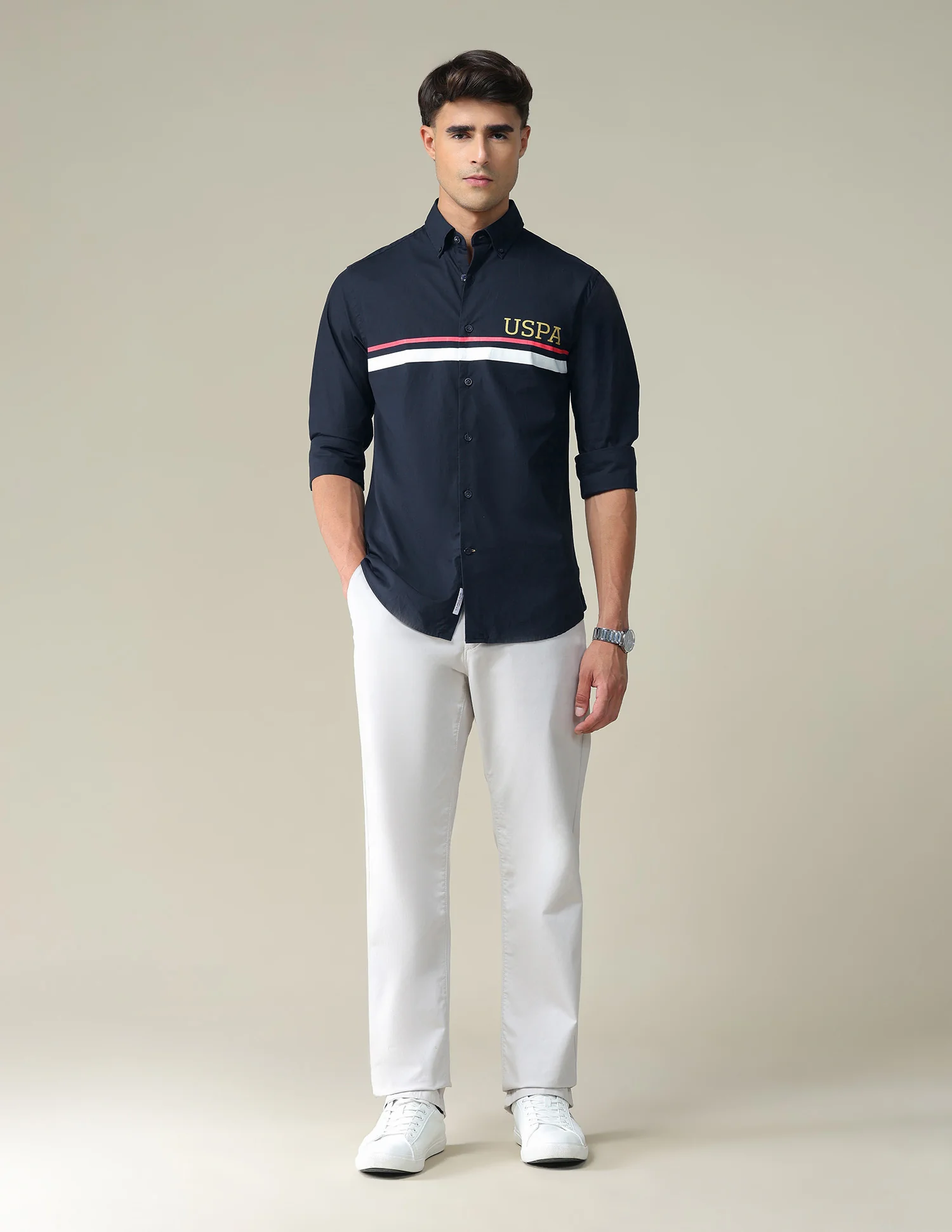 Engineer Stripe Cotton Shirt - Image 3