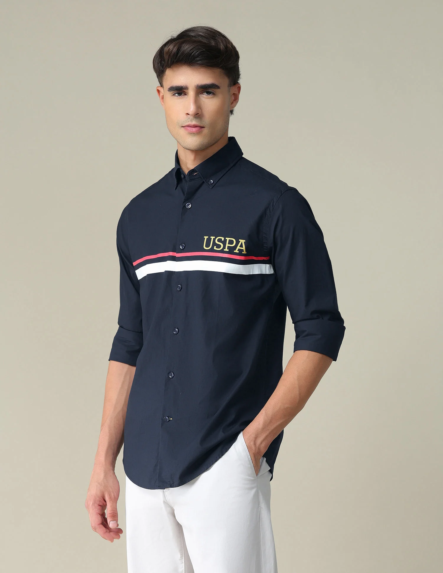 Engineer Stripe Cotton Shirt - Image 4