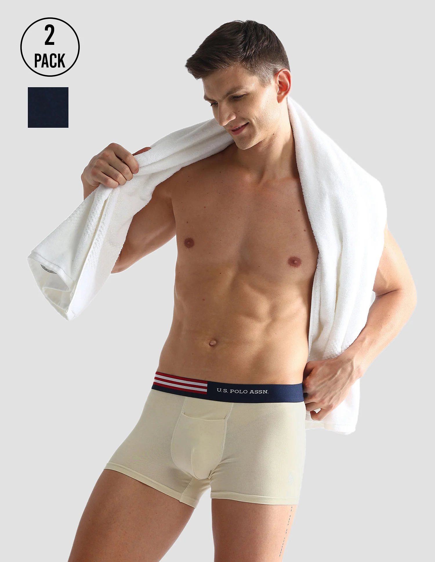 Flag Elastic Antibacterial OET06 Trunks - Pack Of 2