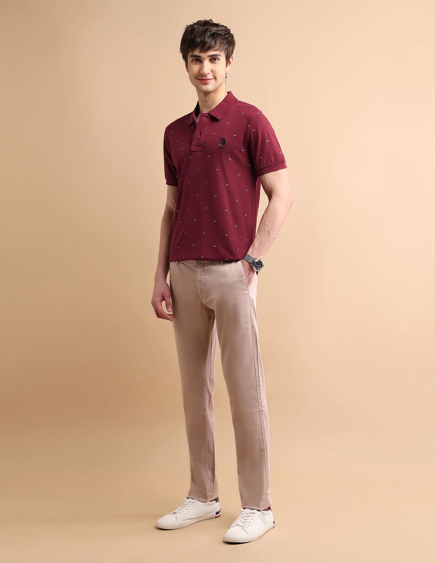 Flag Print Polo Shirt - Image 3