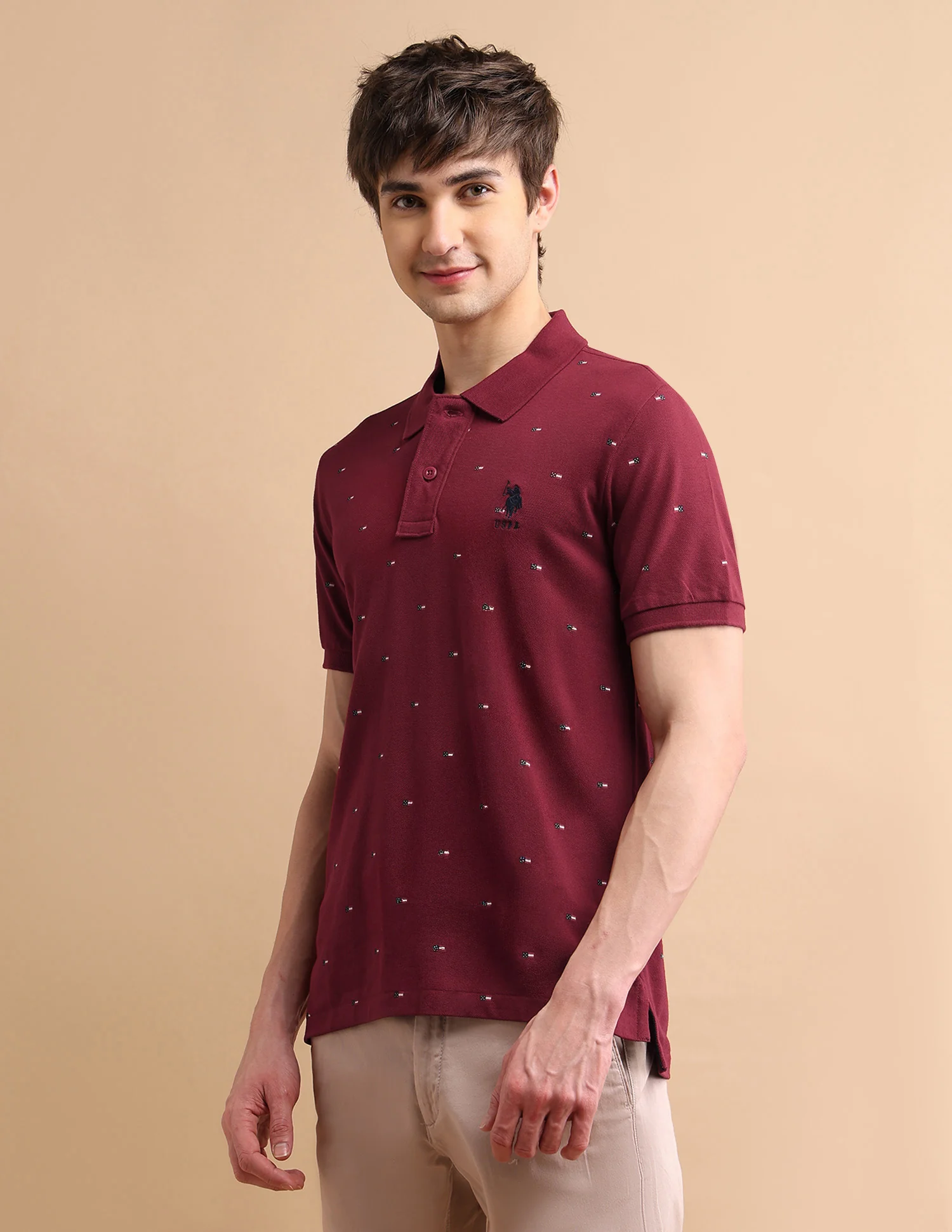 Flag Print Polo Shirt - Image 4