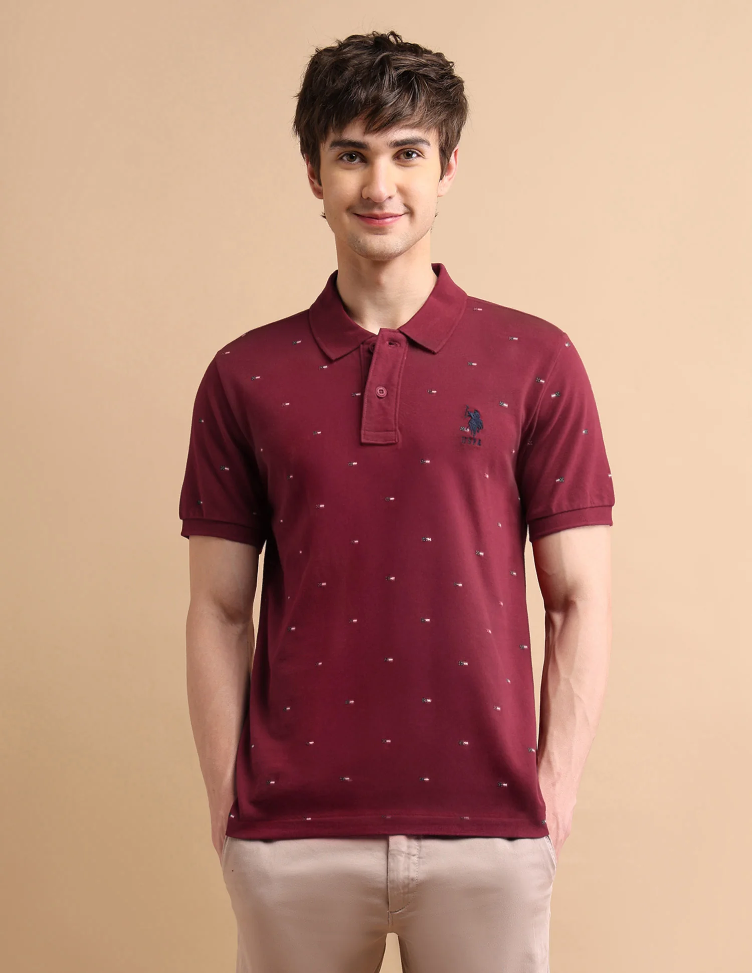 Flag Print Polo Shirt - Image 6