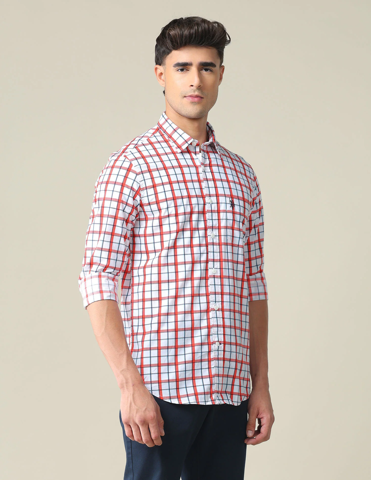 Floral Print Cotton Polo Shirt - Image 4