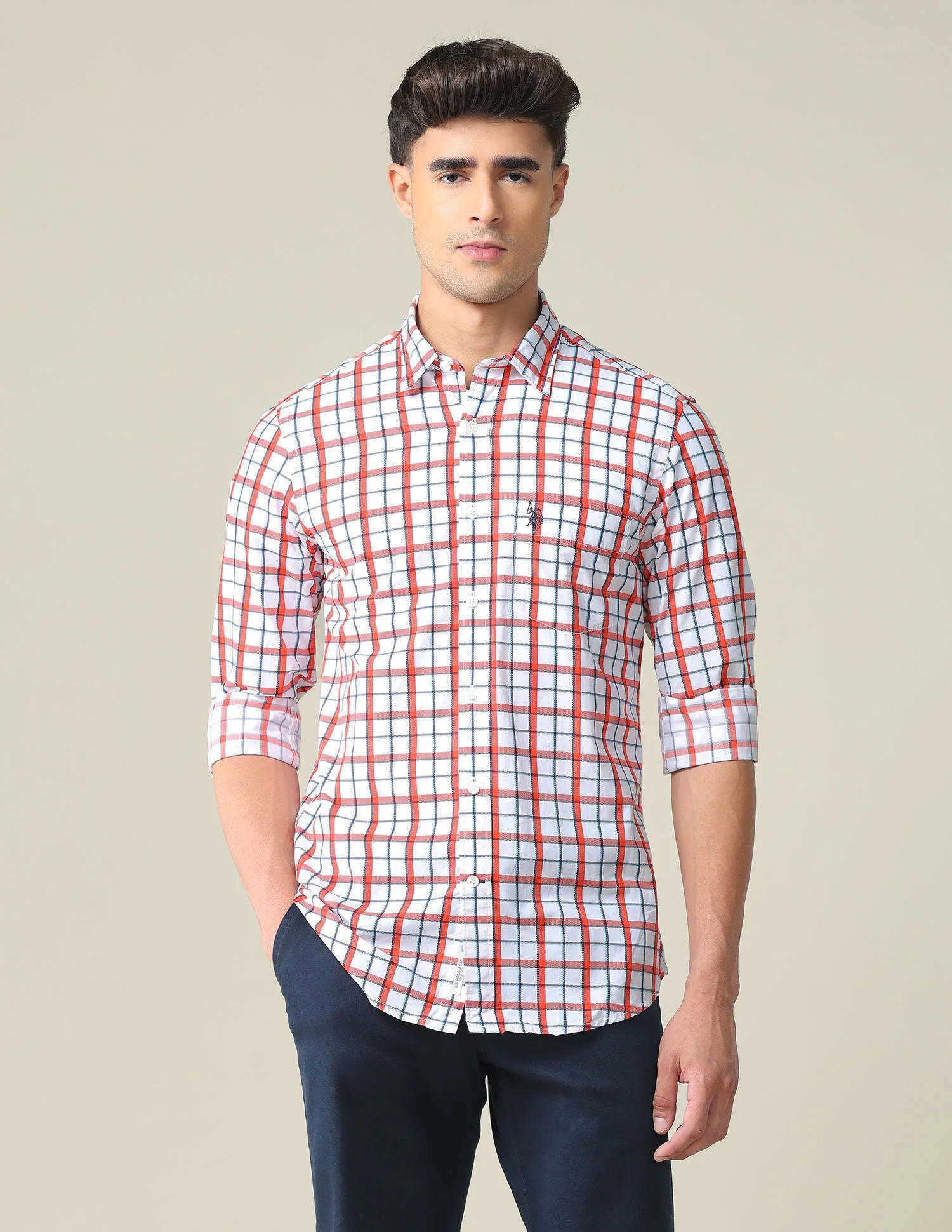 Floral Print Cotton Polo Shirt - Image 6