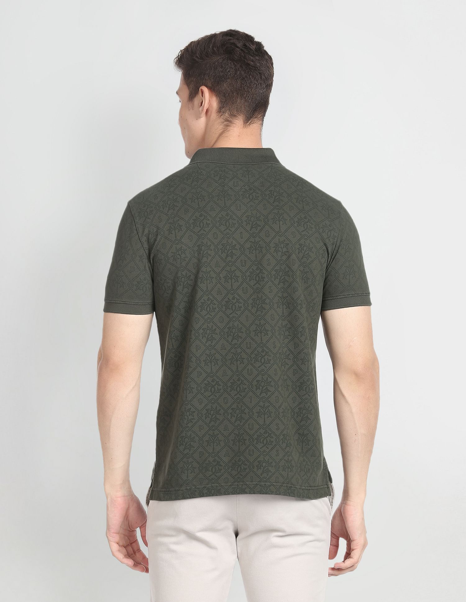 Floral Print Cotton Polo Shirt - Image 5