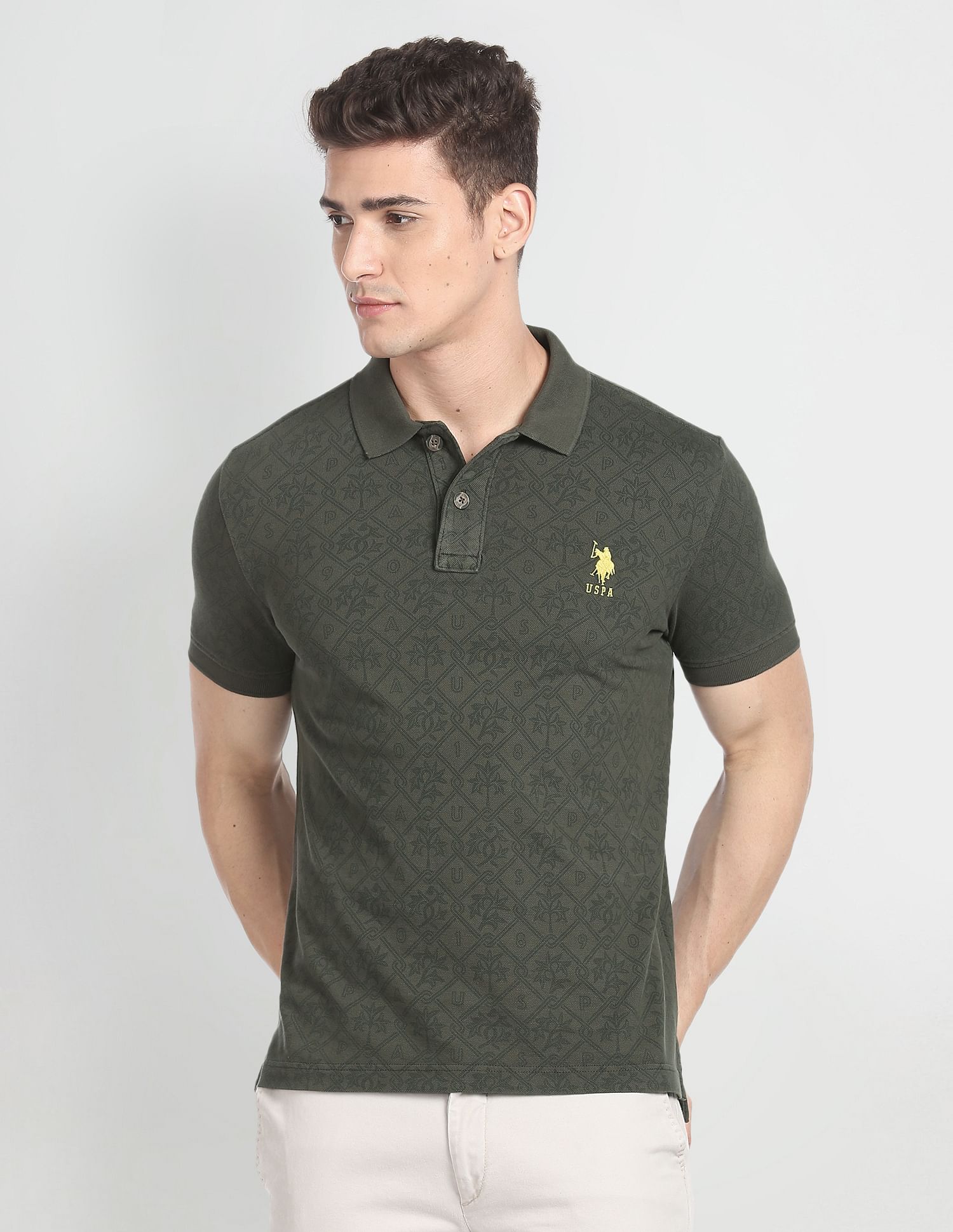 Floral Print Cotton Polo Shirt - Image 6
