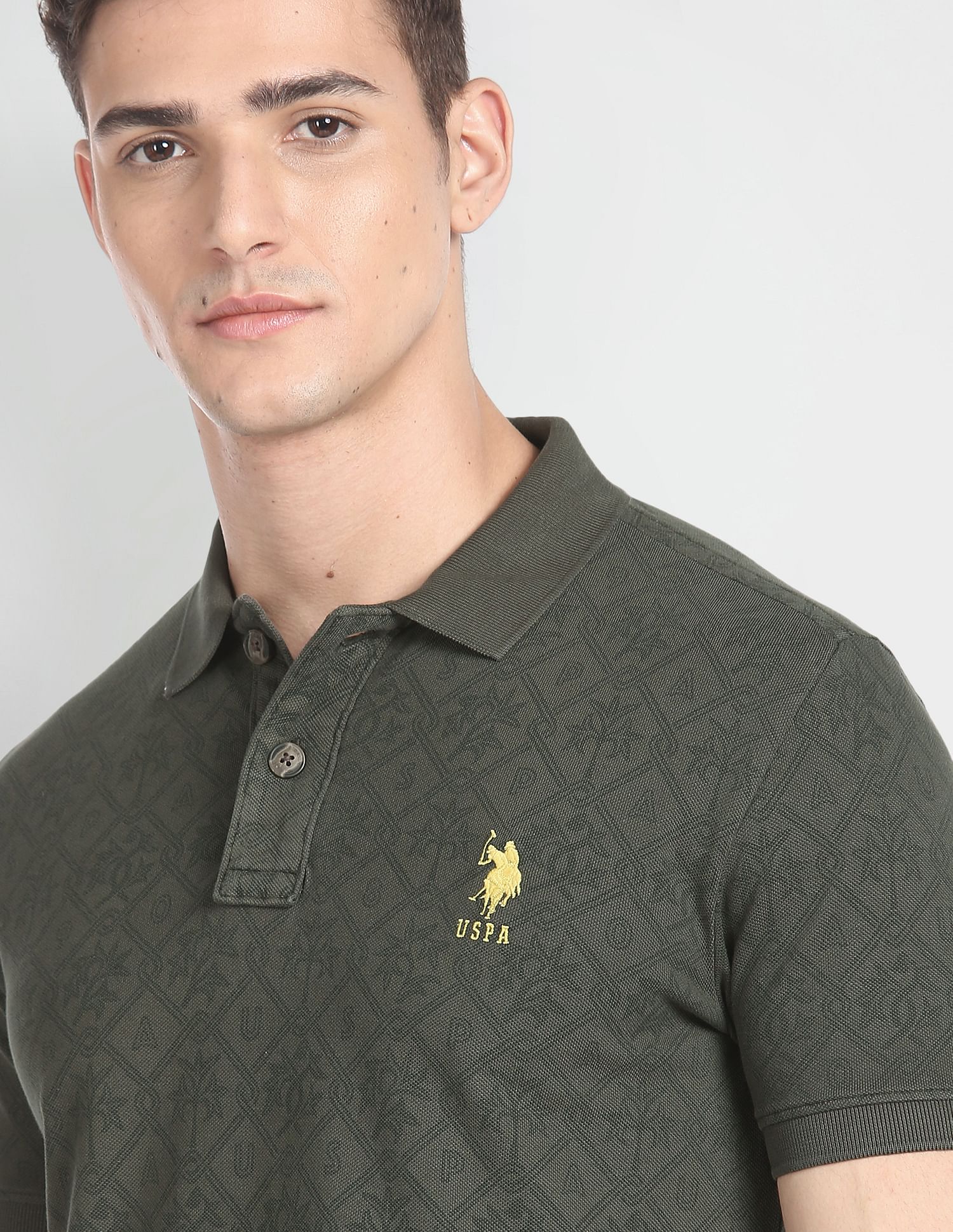 Floral Print Cotton Polo Shirt - Image 7